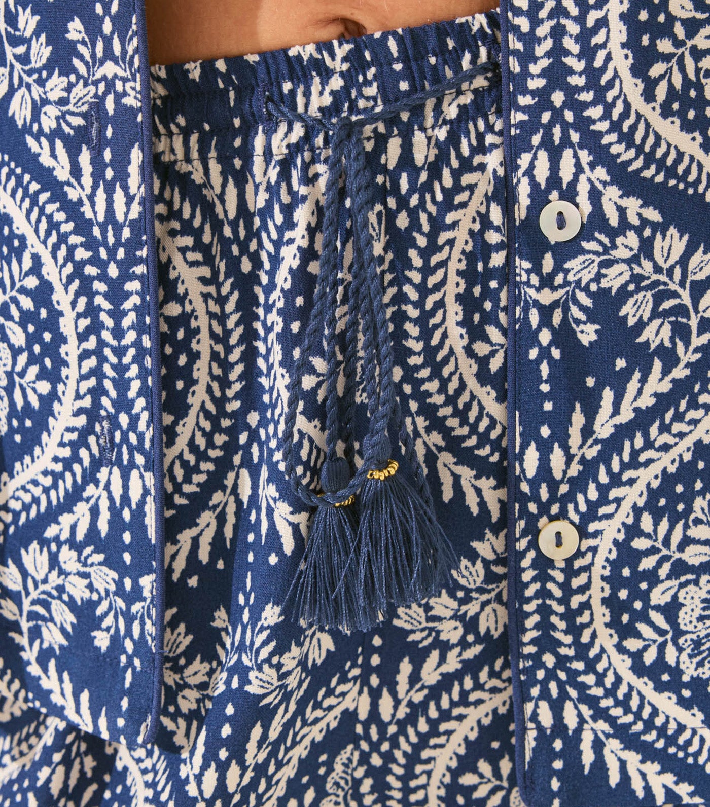 Capri Allover Print Classic Pajamas Blue