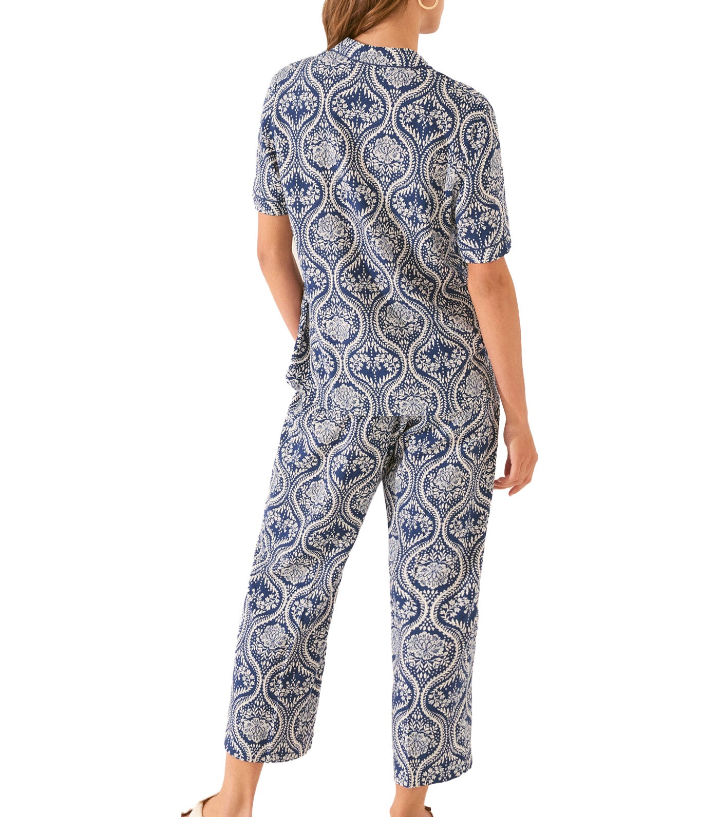 Capri Allover Print Classic Pajamas Blue