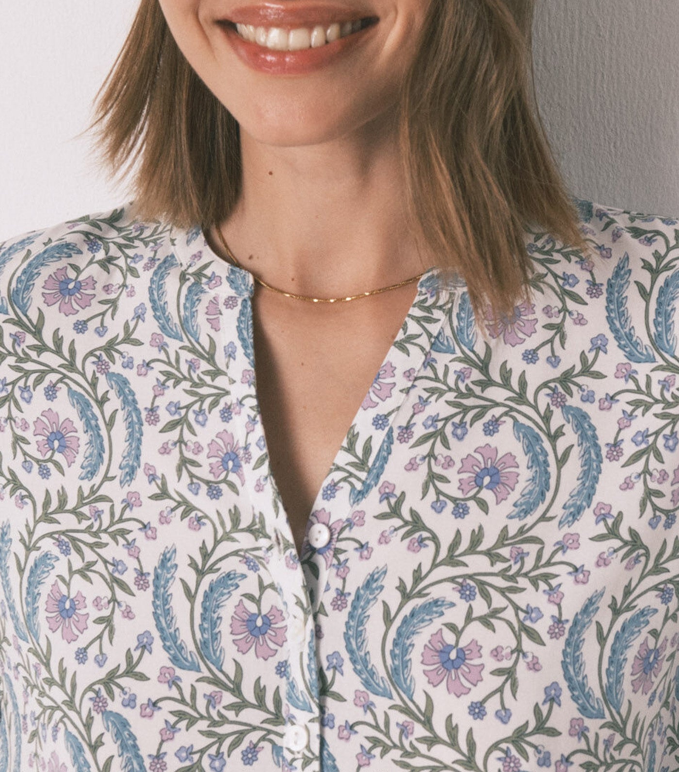 Floral 3/4 Sleeve Camisole Green