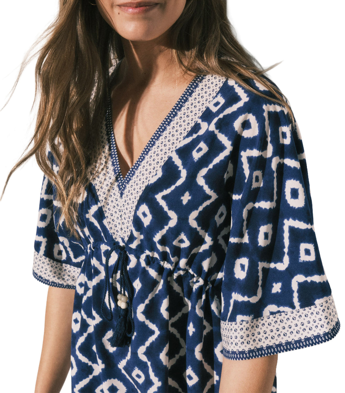Printed Camisole Short Dress Blue