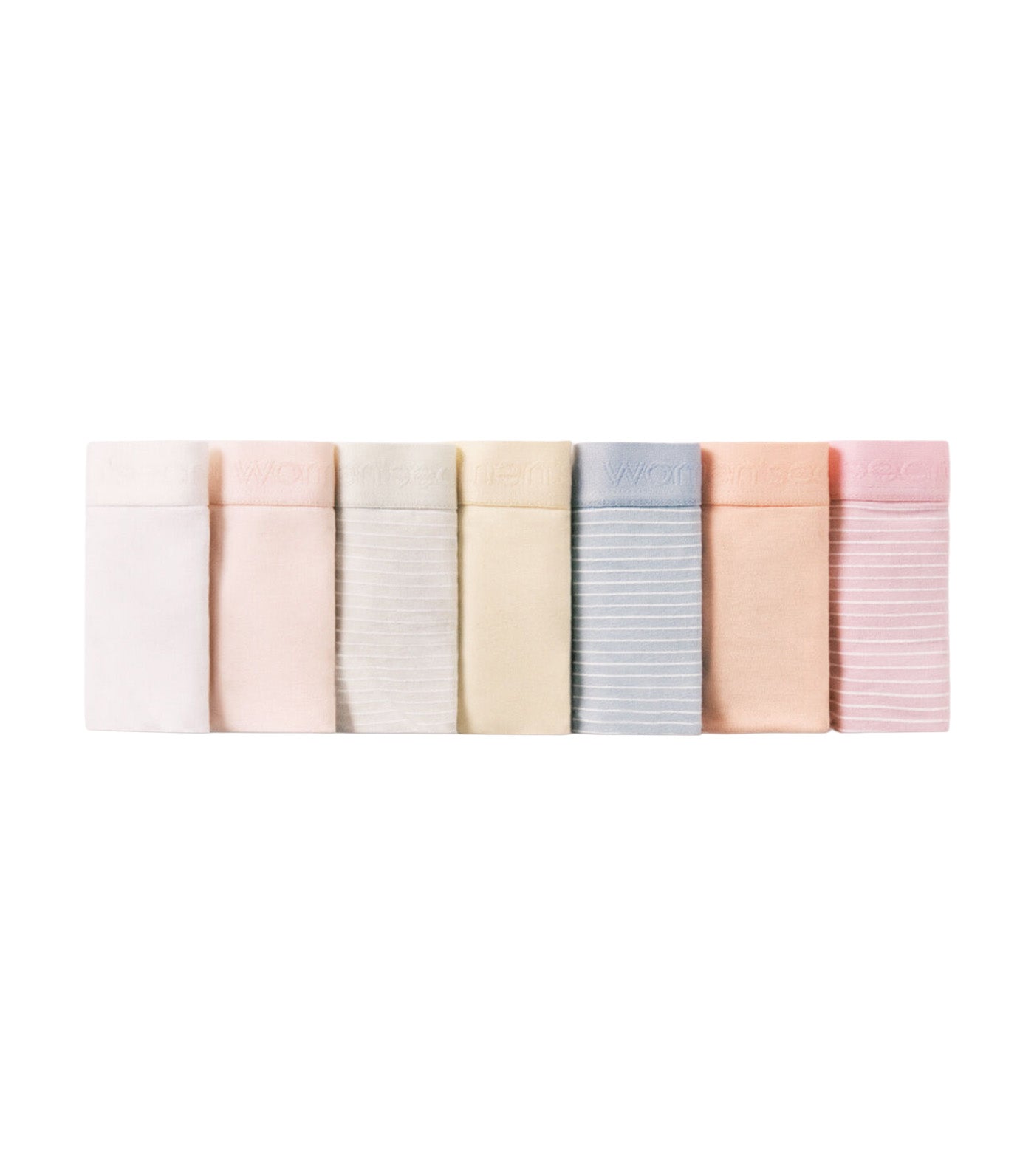 7-Pack Soft Cotton Brazilian Wide-Leg Panties with Logo