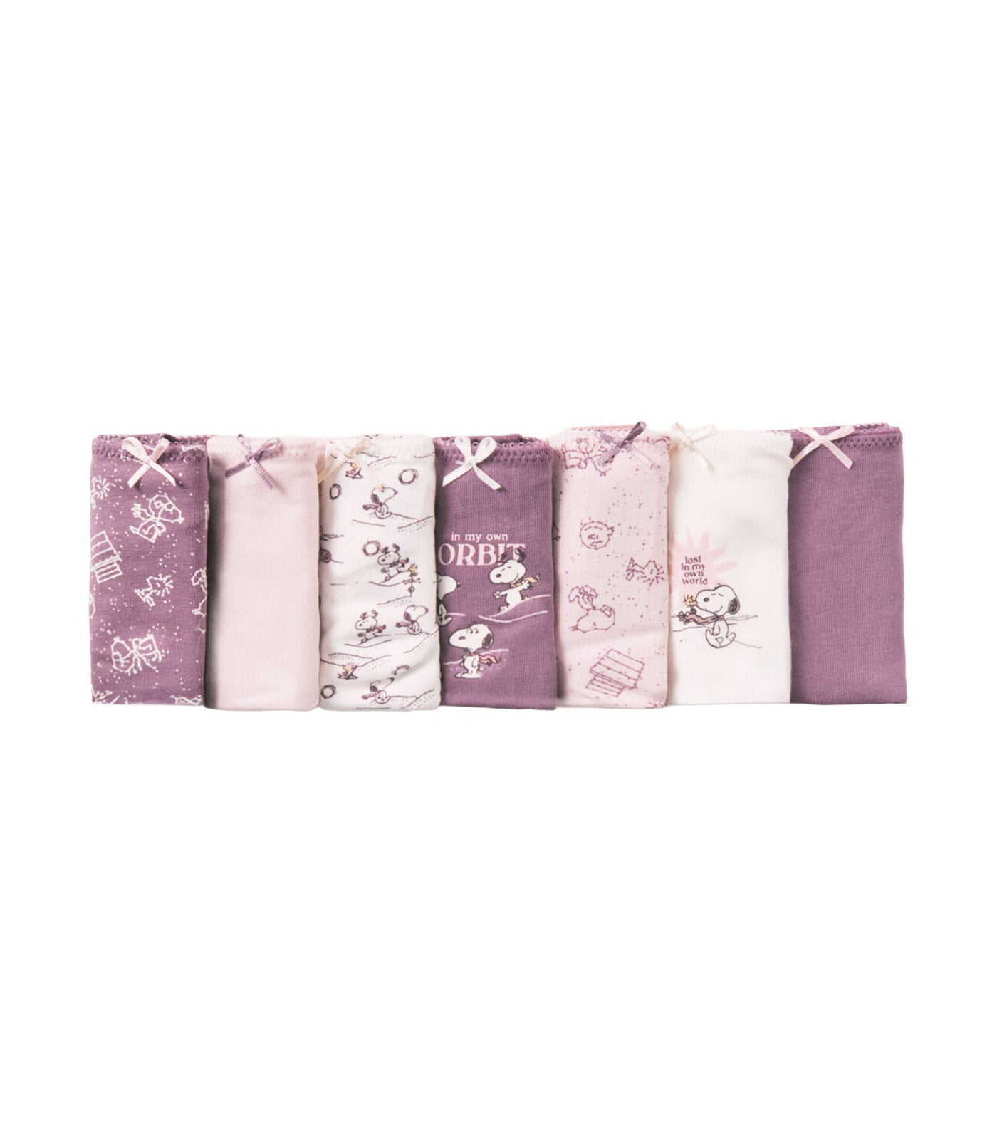 Set of 7 Classic Cotton Panties with Snoopy Print