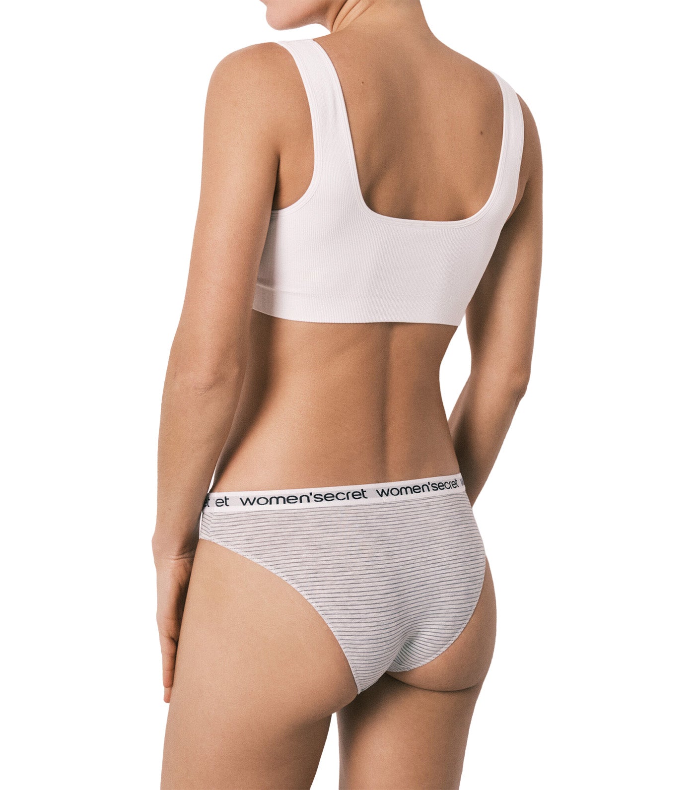 Set of 7 Classic Cotton Striped Briefs with Logo