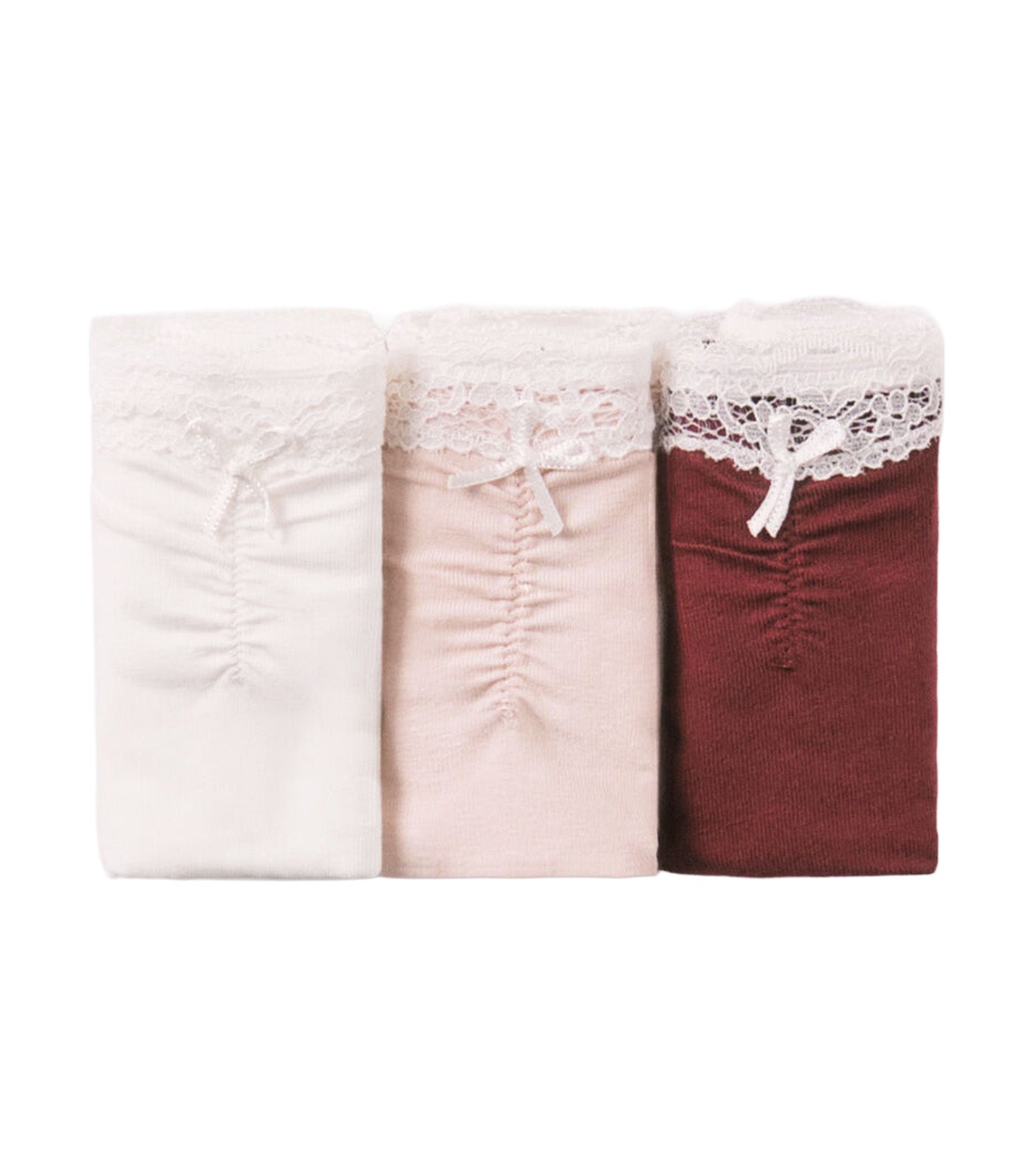 Classic Cotton Panties with Lace and Bow