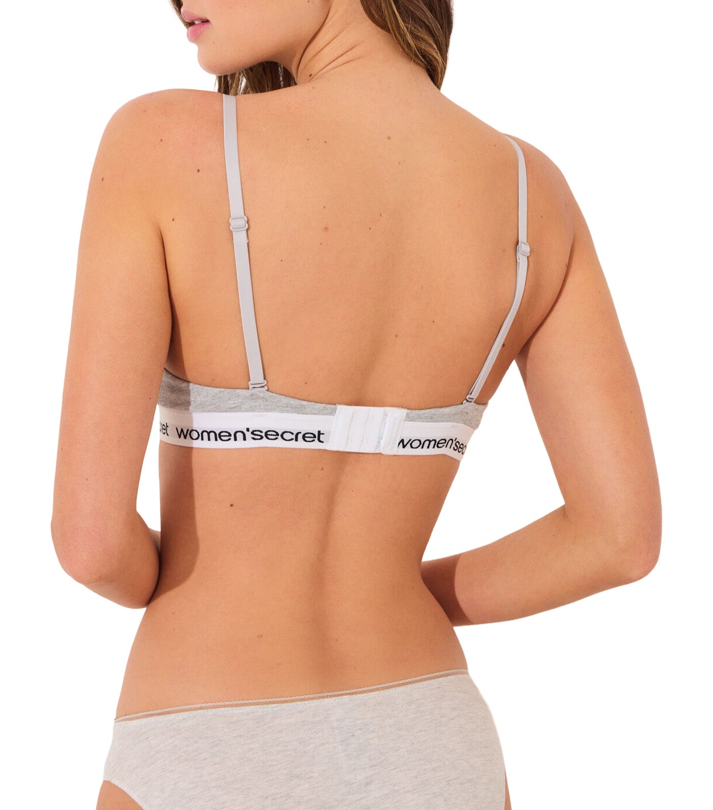 Lovely Triangle Bra Cotton Logo Medium Gray