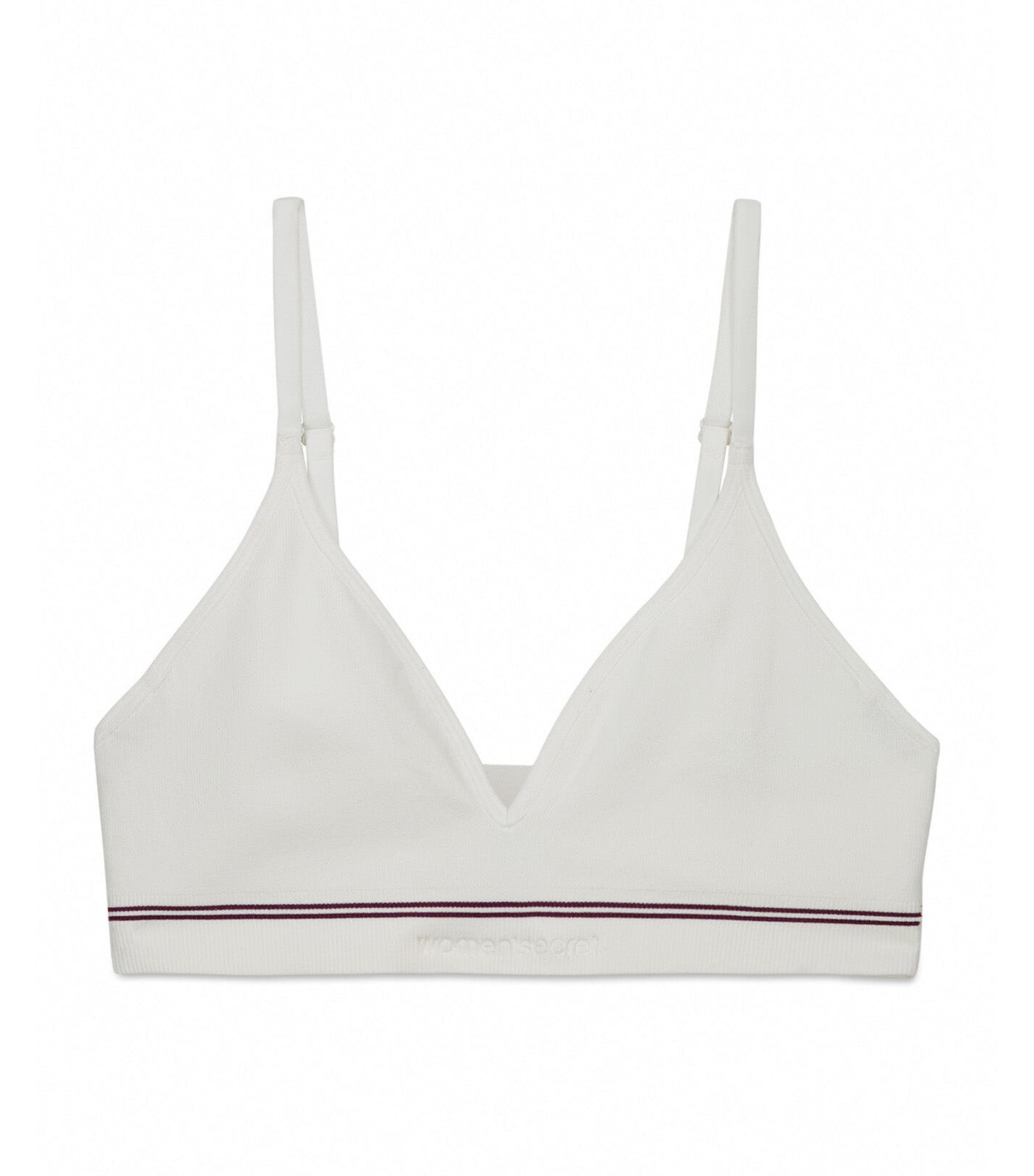 Natural  Seamless Triangle Top Ivory