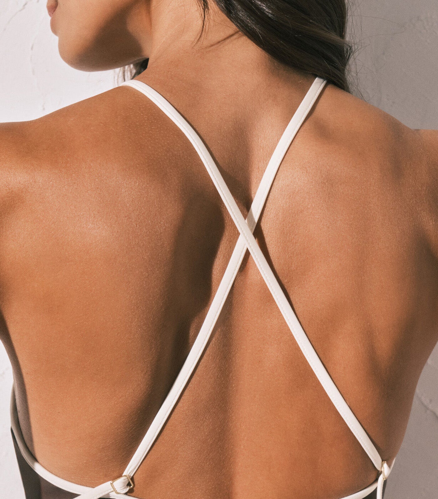 Shaping Halterneck Swimwear Brown