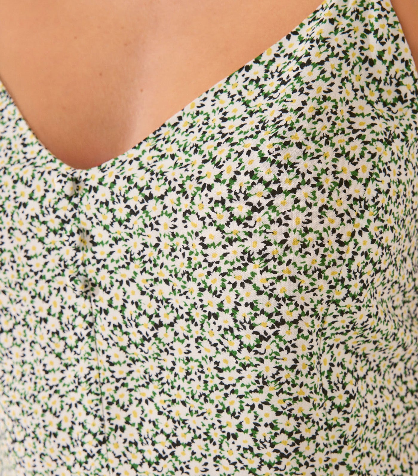 Floral Mini Dress Green Print