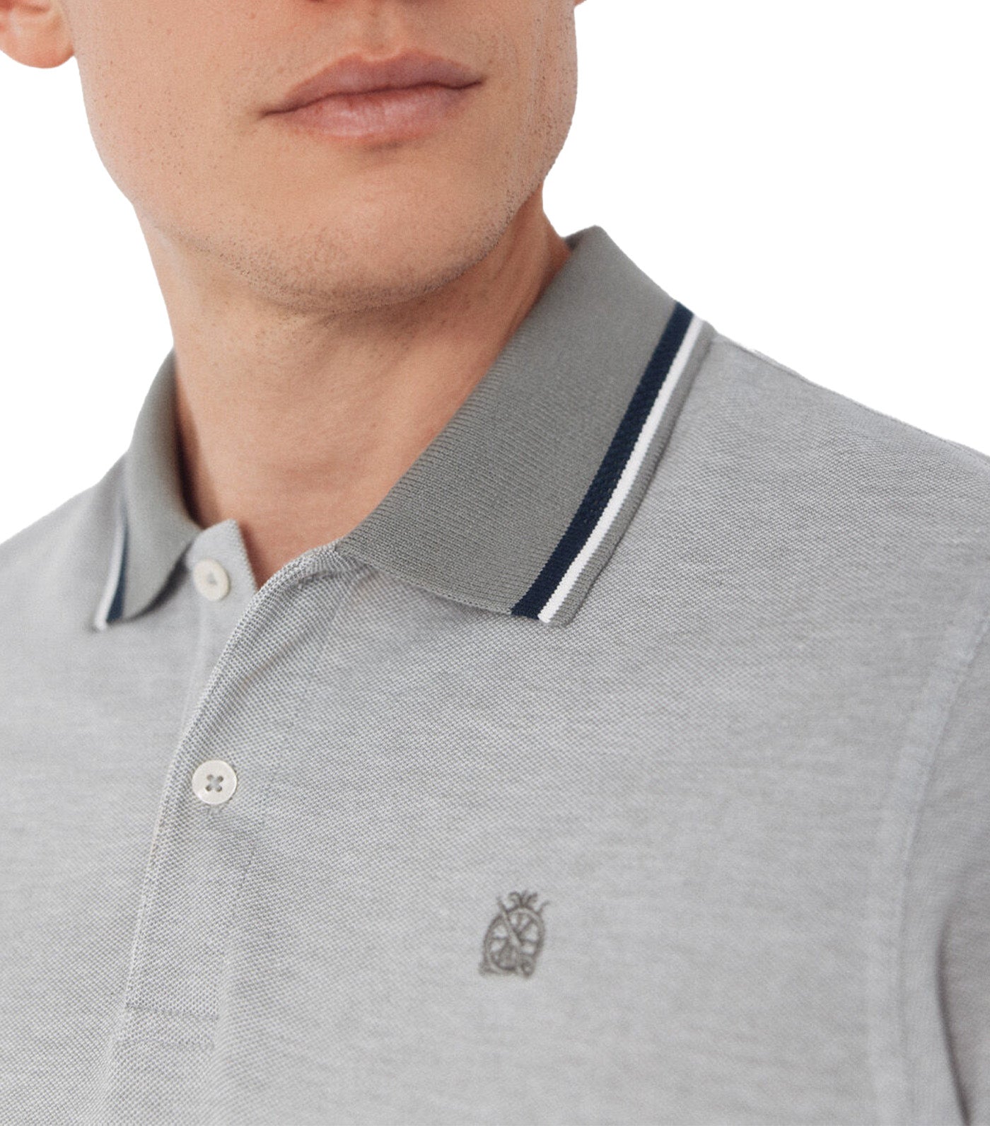 Short-Sleeved Oxford Polo Shirt Light Khaki