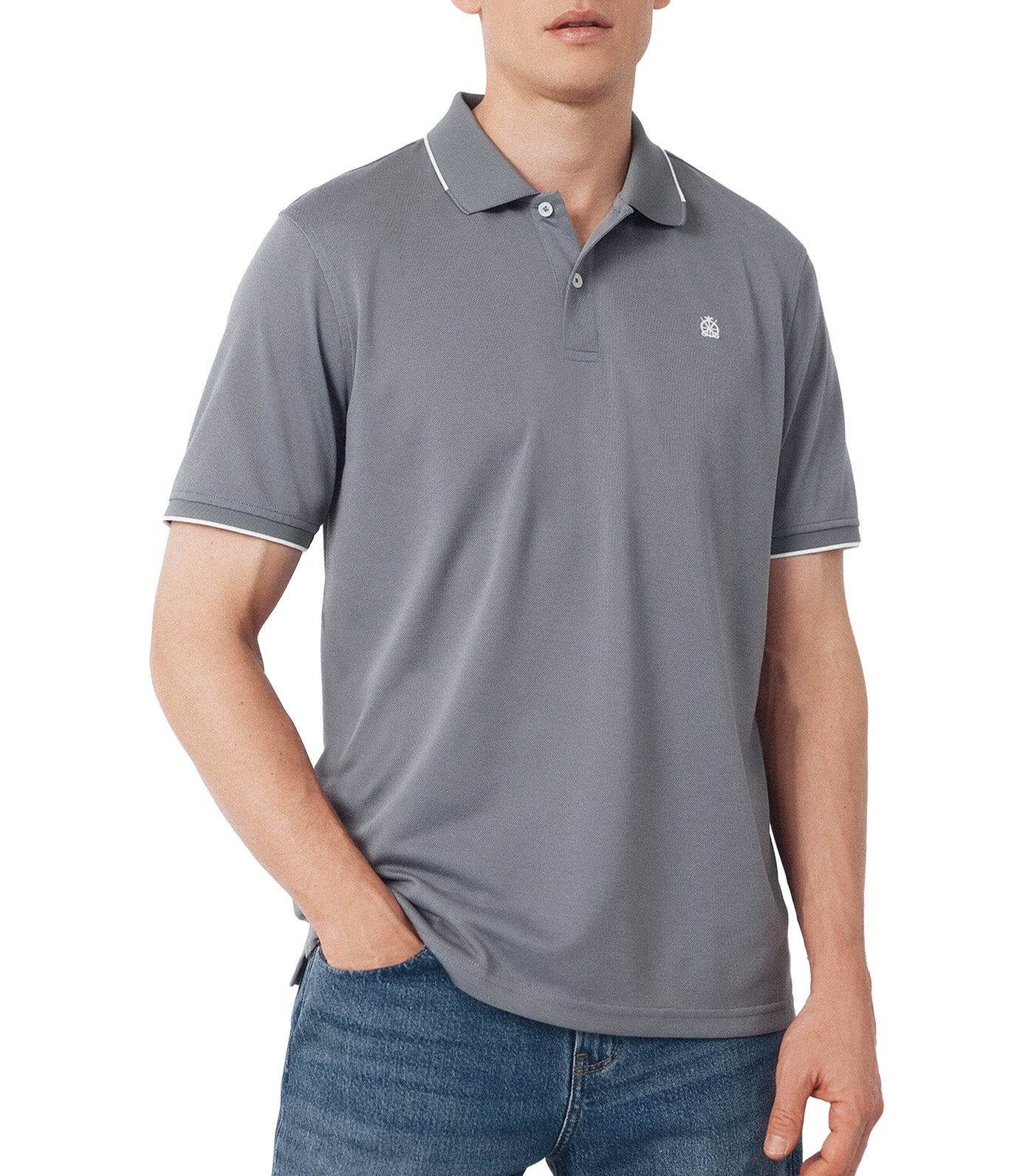 Coolmax® Jacquard Collar Polo Shirt