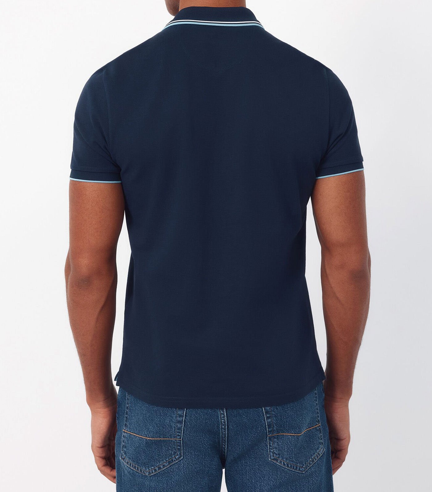 Polo Shirt with Tips Navy