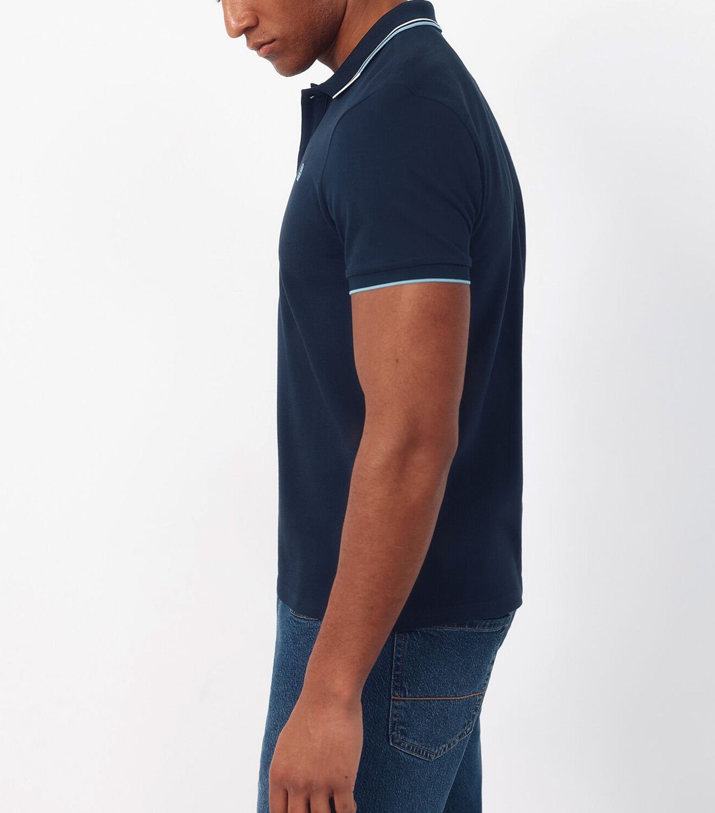 Polo Shirt with Tips Navy