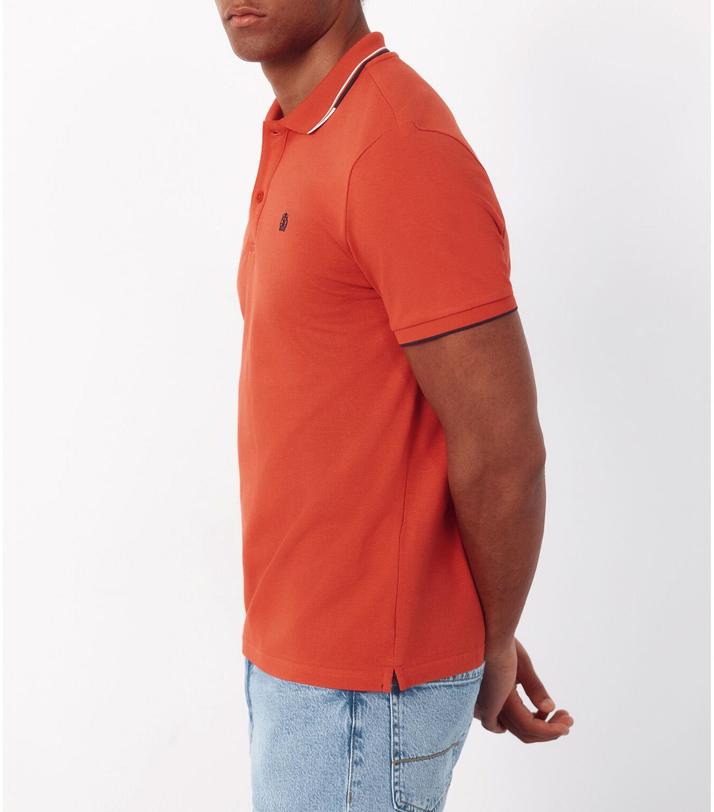 Polo Shirt with Tips Red