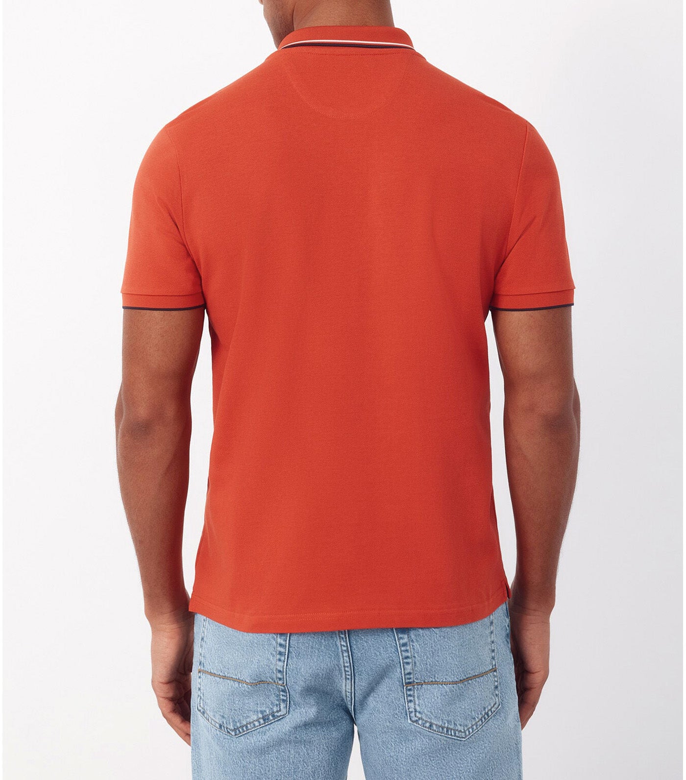 Polo Shirt with Tips Red