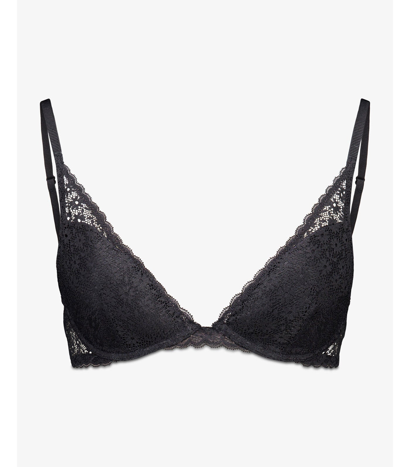 Women'secret Beautiful Floral Lace Bra Black 