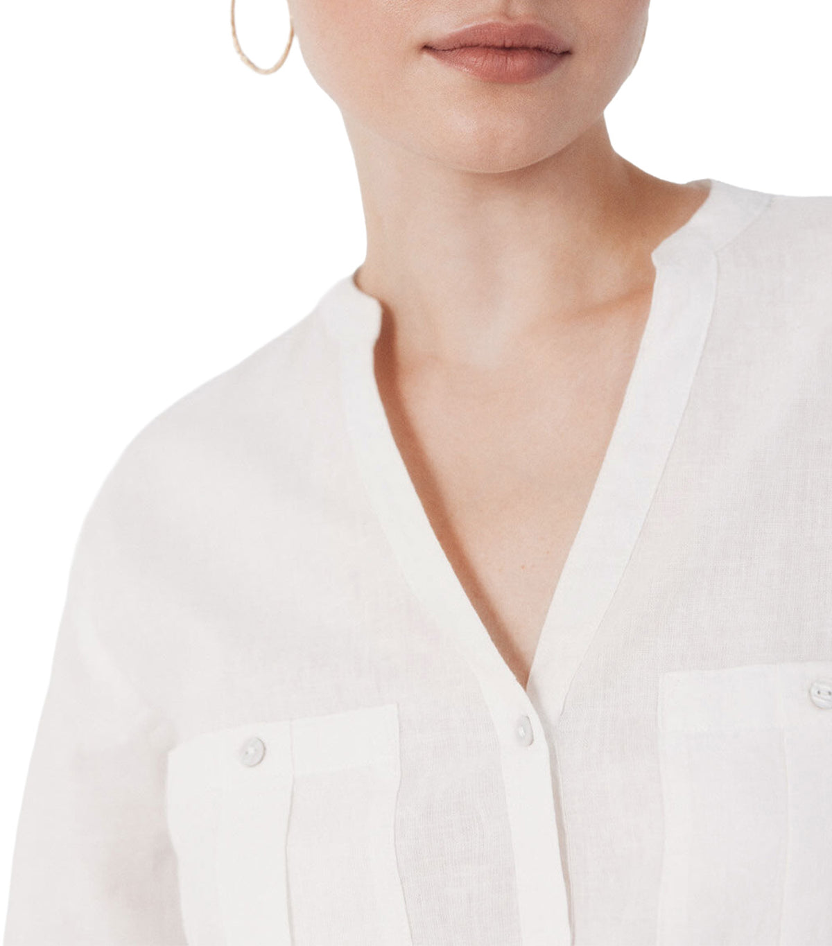Rustic Long-Sleeved Shirt White