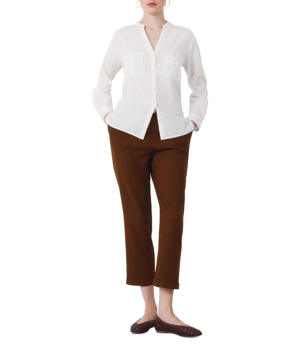 Rustic Long-Sleeved Shirt White