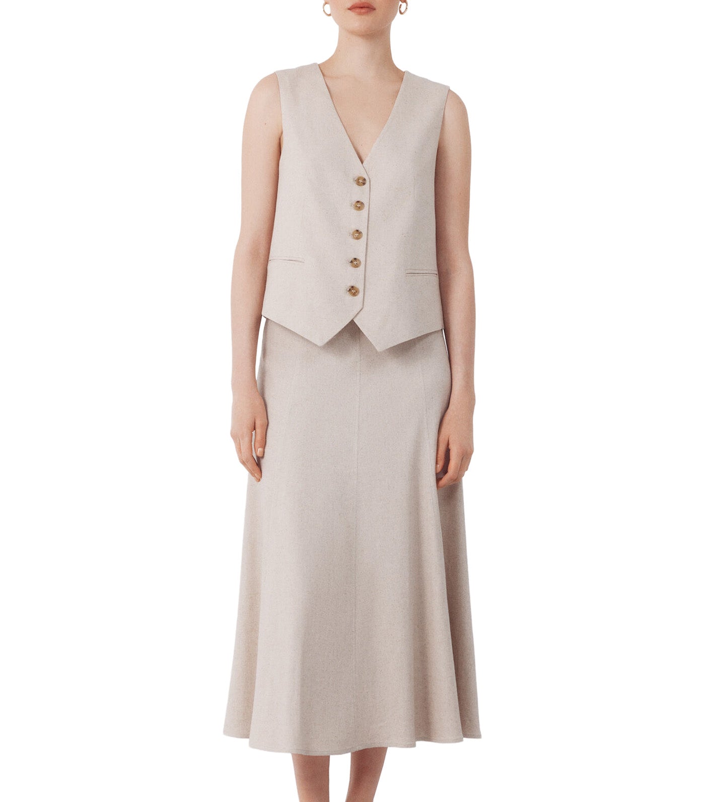 Flared Skirt with Belt