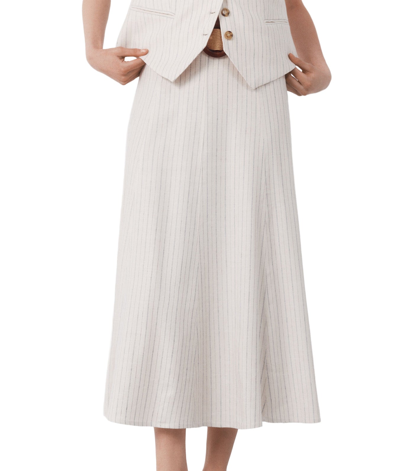 Flared Skirt with Belt