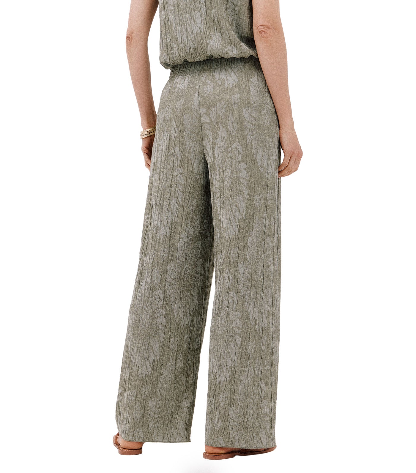 Cortefiel Jacquard Knit Trousers Dark Khaki