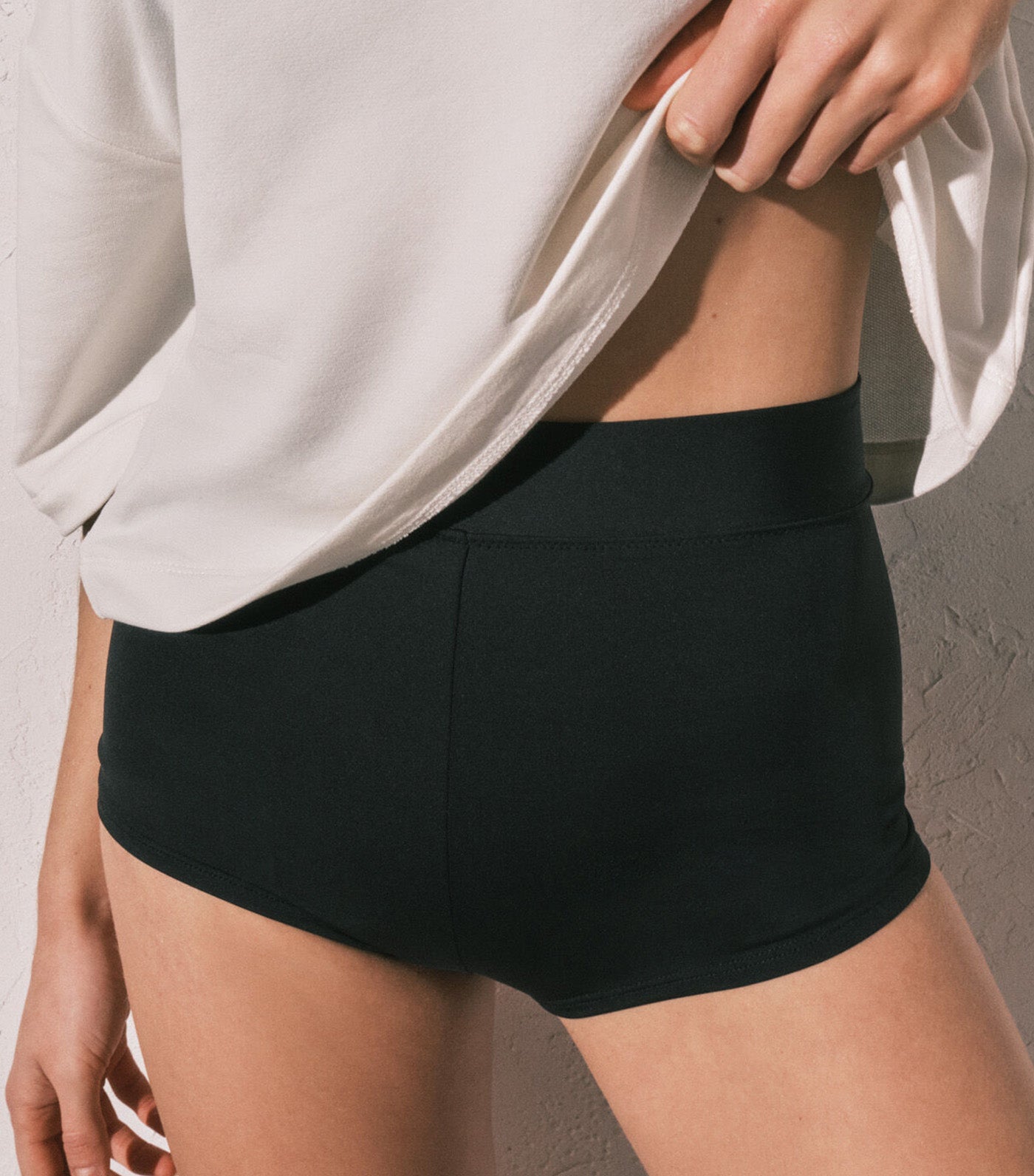 Boxer Bikini Bottoms Black