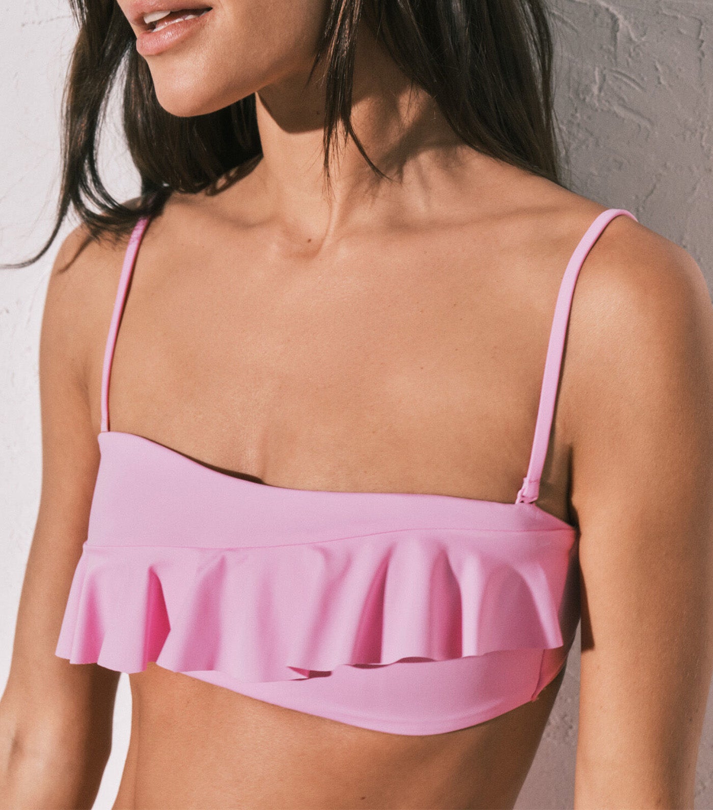 Padded Ruffles Bandeau Bikini Top