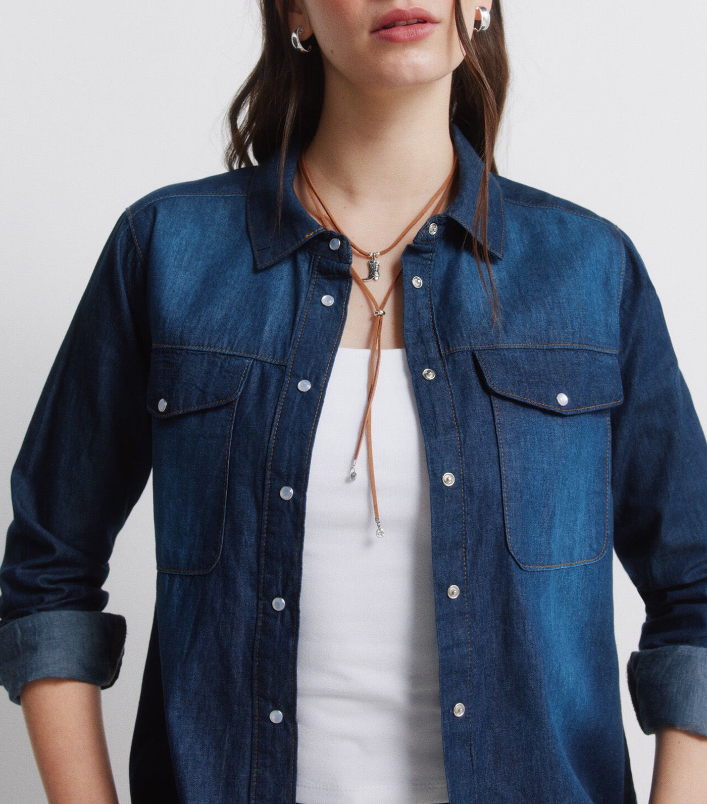 Denim Shirt with Pockets