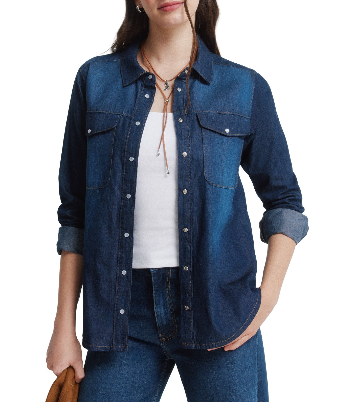 Denim Shirt with Pockets