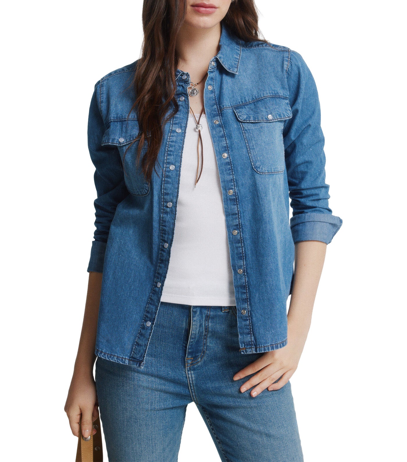 Denim Shirt with Pockets