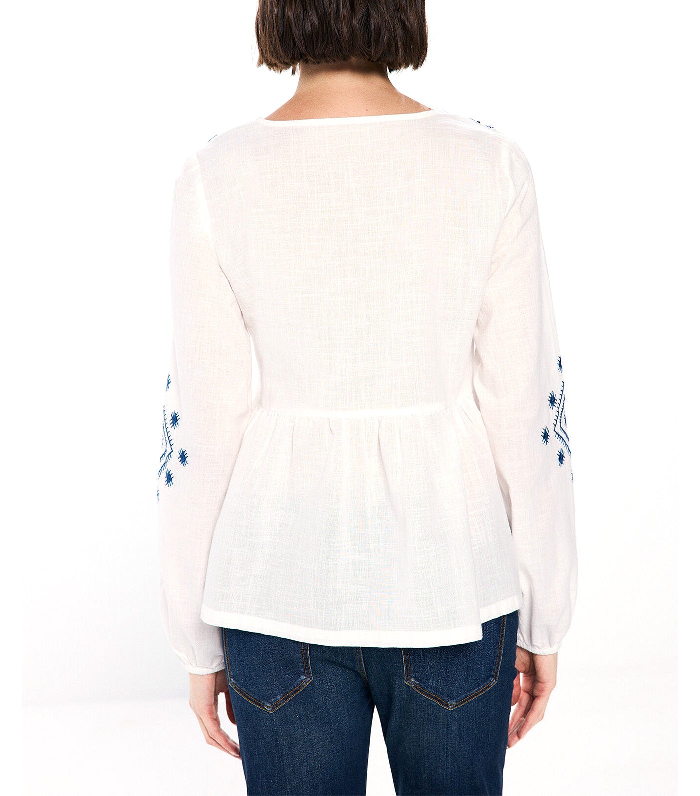 Embroidered Blouse White