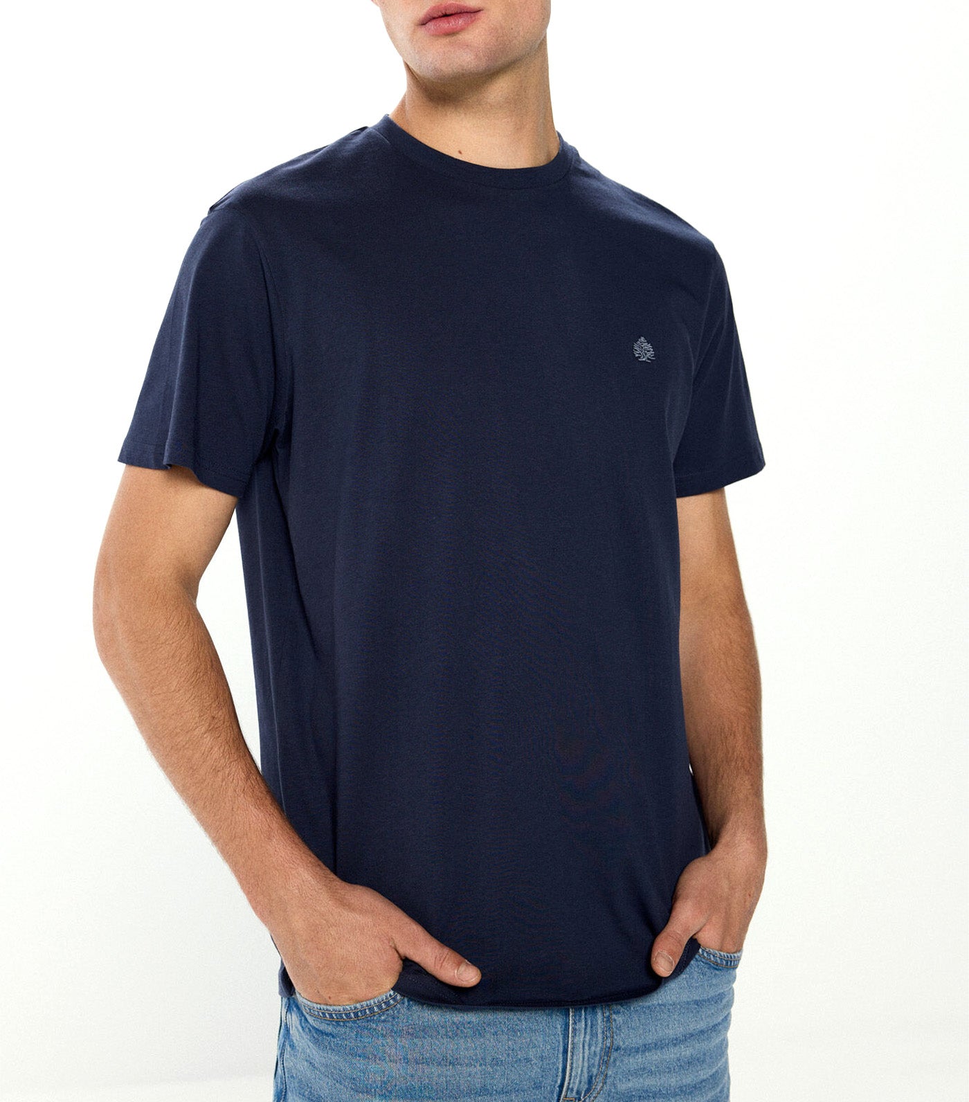 Basic Round Neck T-Shirt Blue