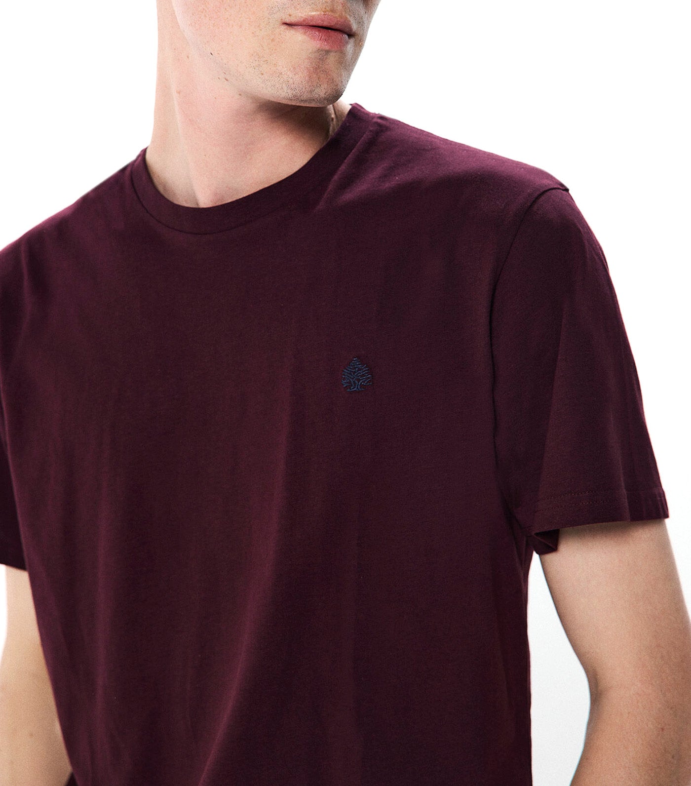 Basic Round Neck T-Shirt Wine