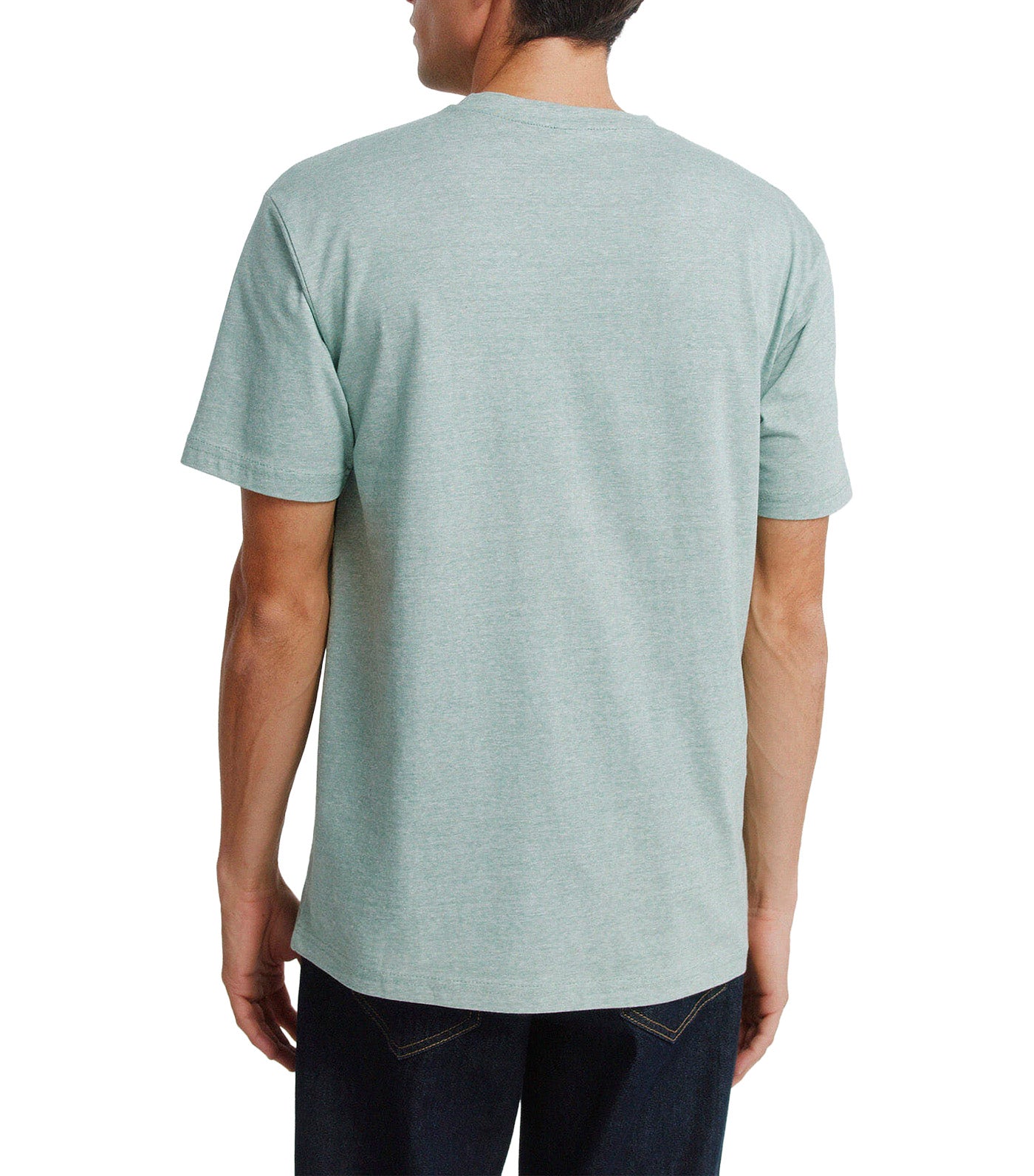 Springfield Basic Micro-Striped T-Shirt Light Green