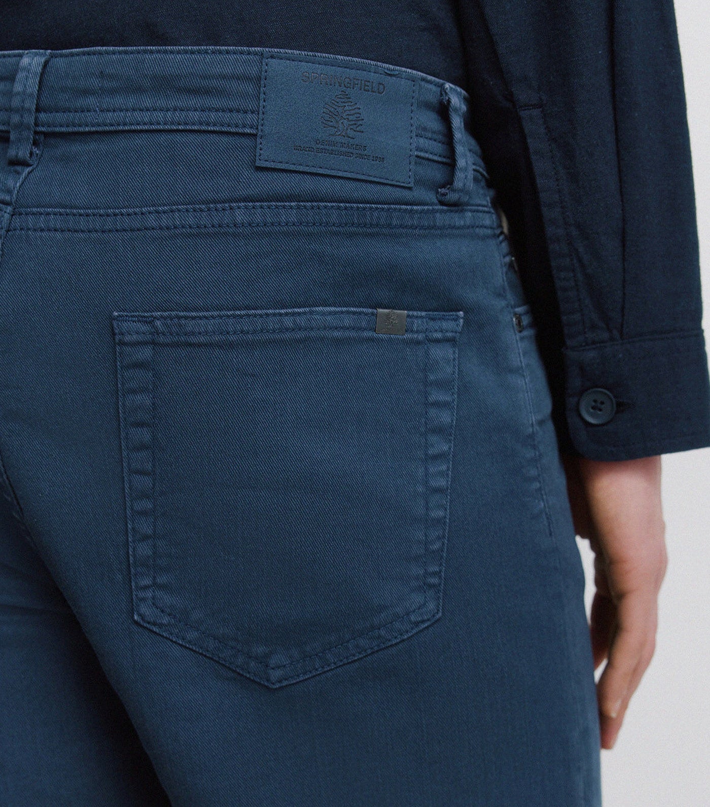 Washed 5-Pocket Slim Fit Bermuda Shorts Light Blue