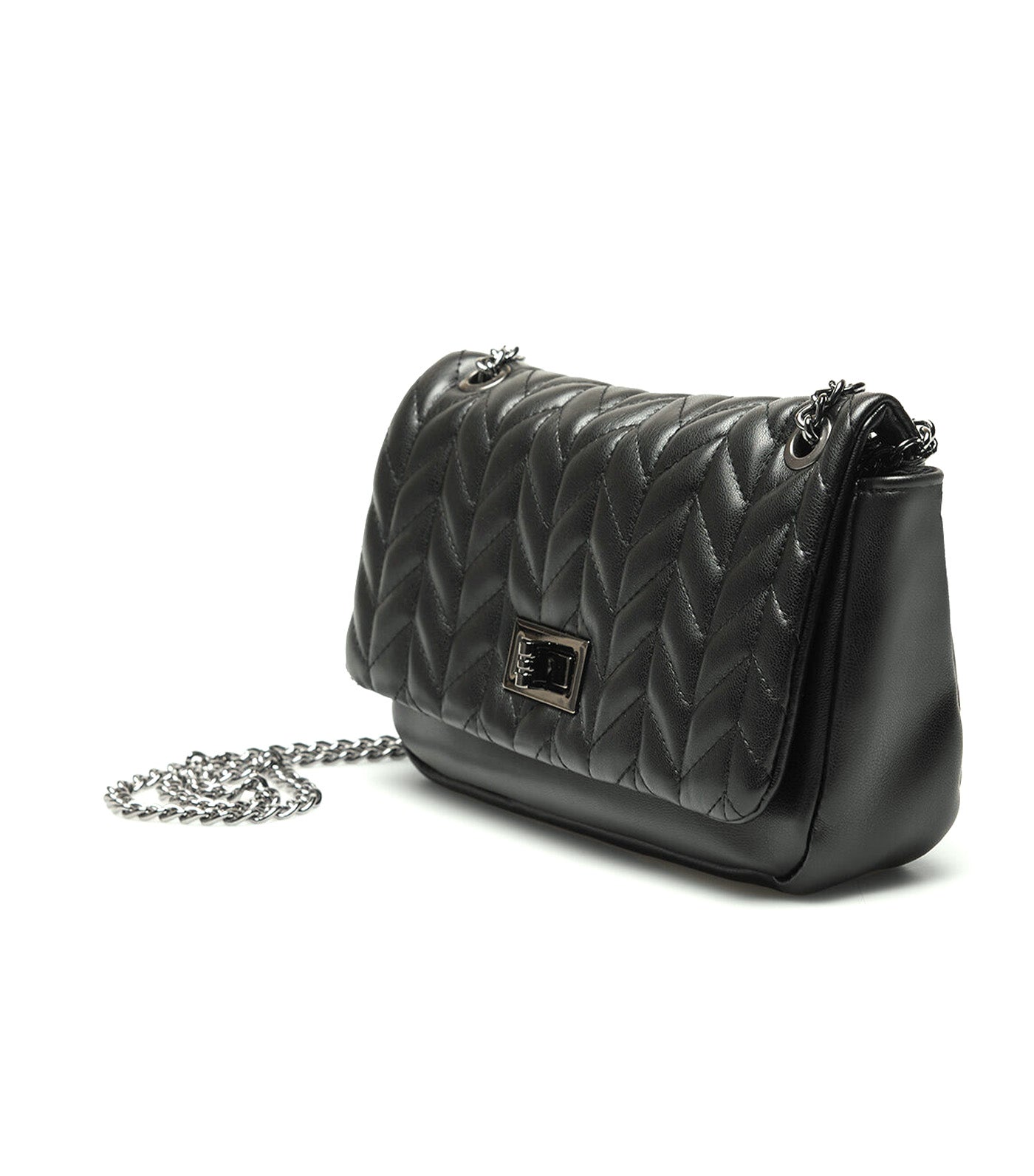 Quilted Crossbody Bag
 Black