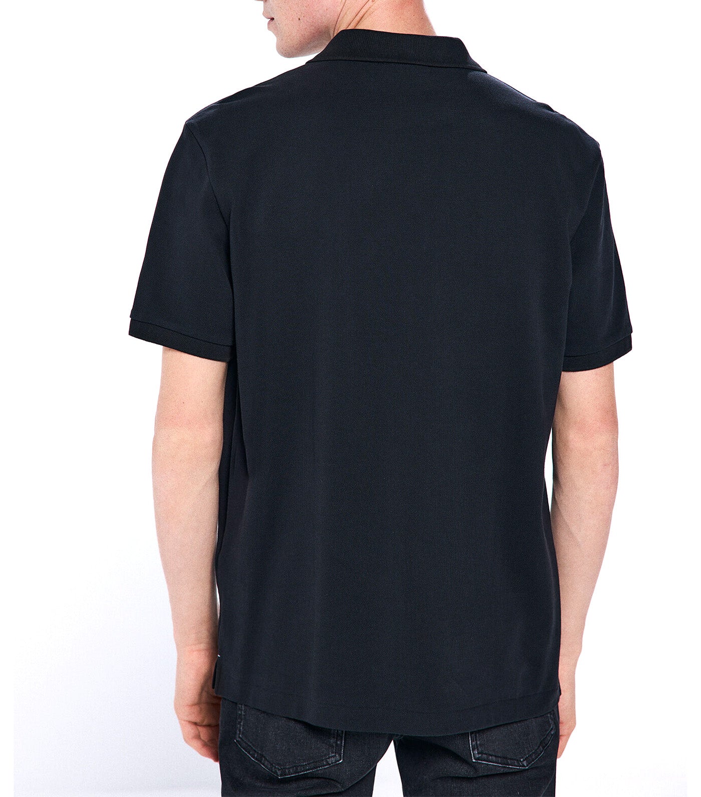 Regular Fit Basic Piqué Polo Black