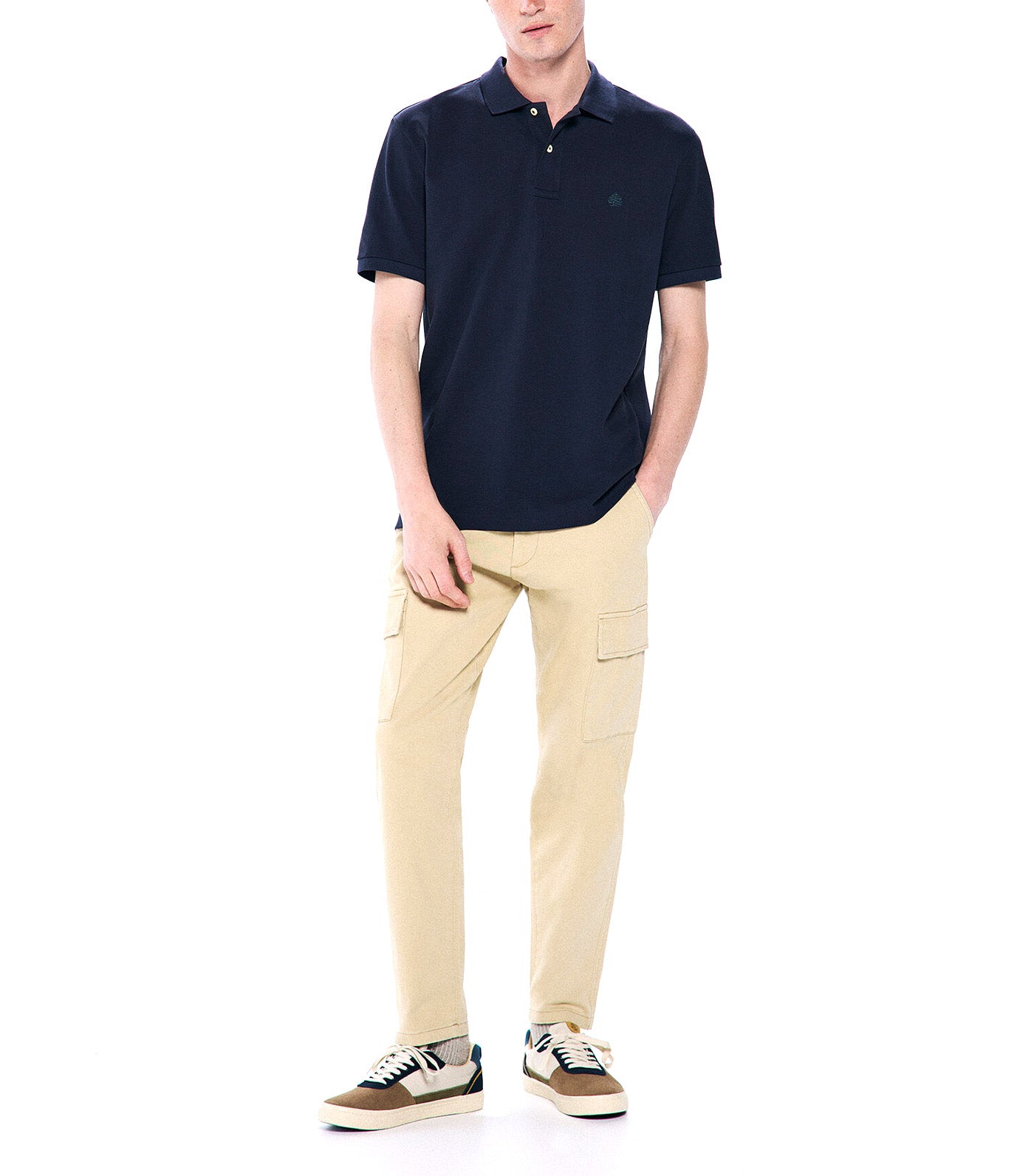 Regular Fit Basic Piqué Polo Dark Blue