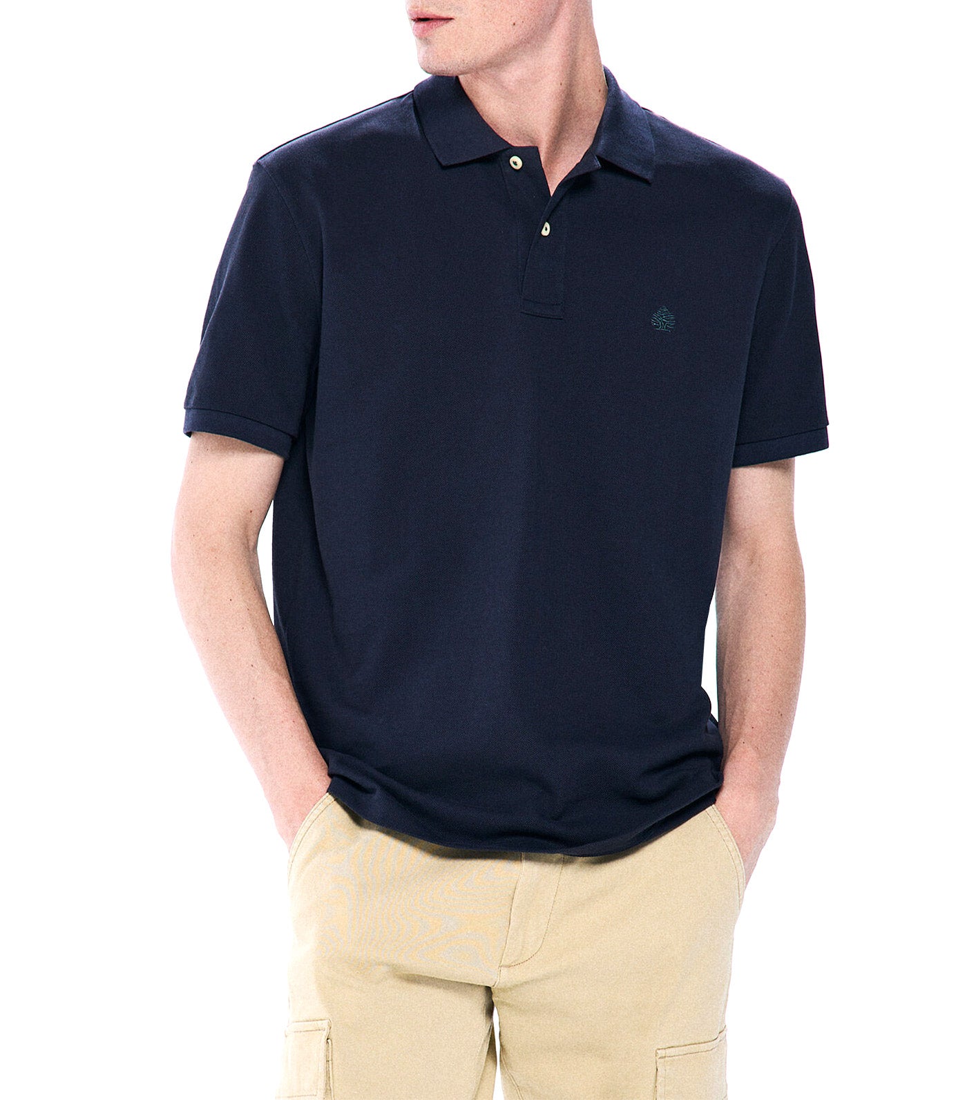 Regular Fit Basic Piqué Polo Dark Blue