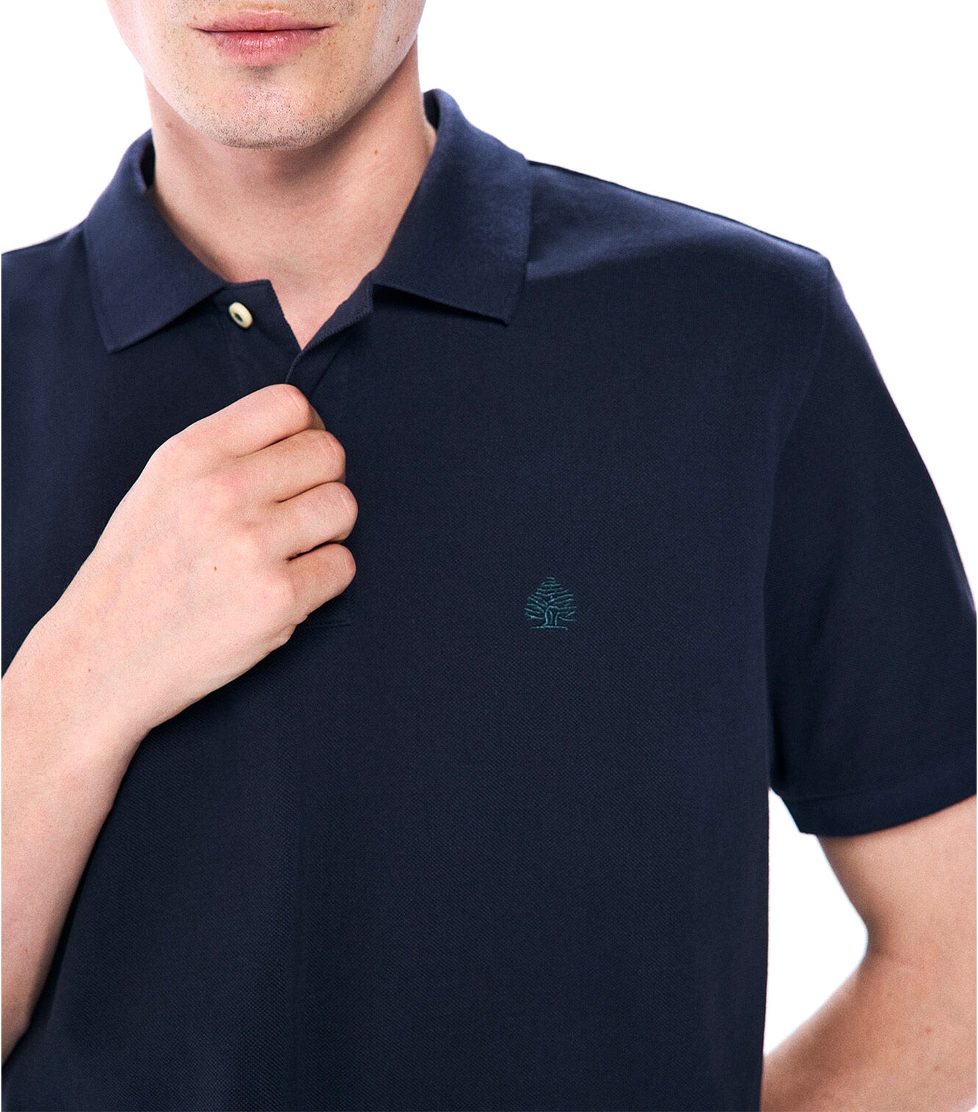 Regular Fit Basic Piqué Polo Dark Blue