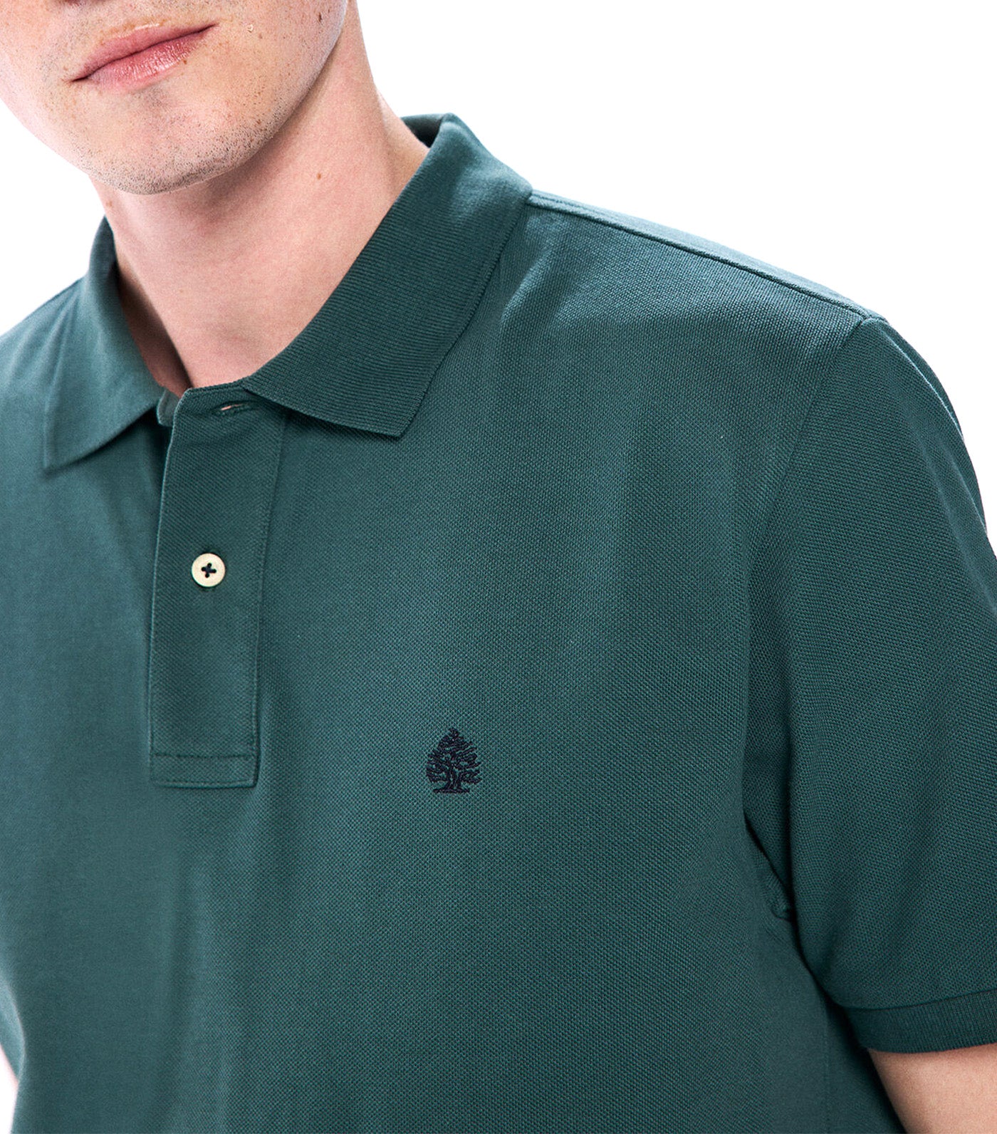 Regular Fit Basic Piqué Polo Green