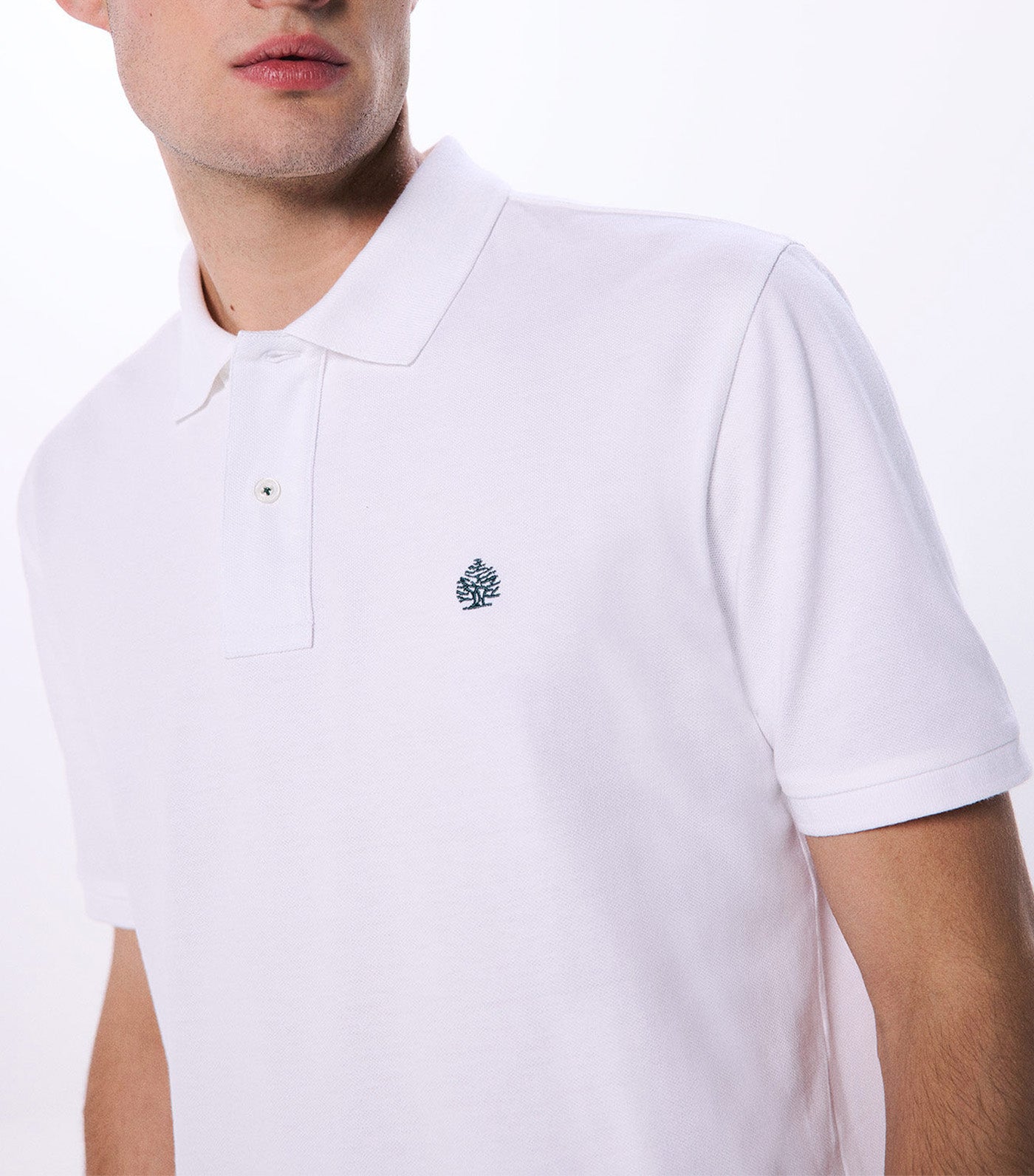 Regular Fit Basic Piqué Polo White