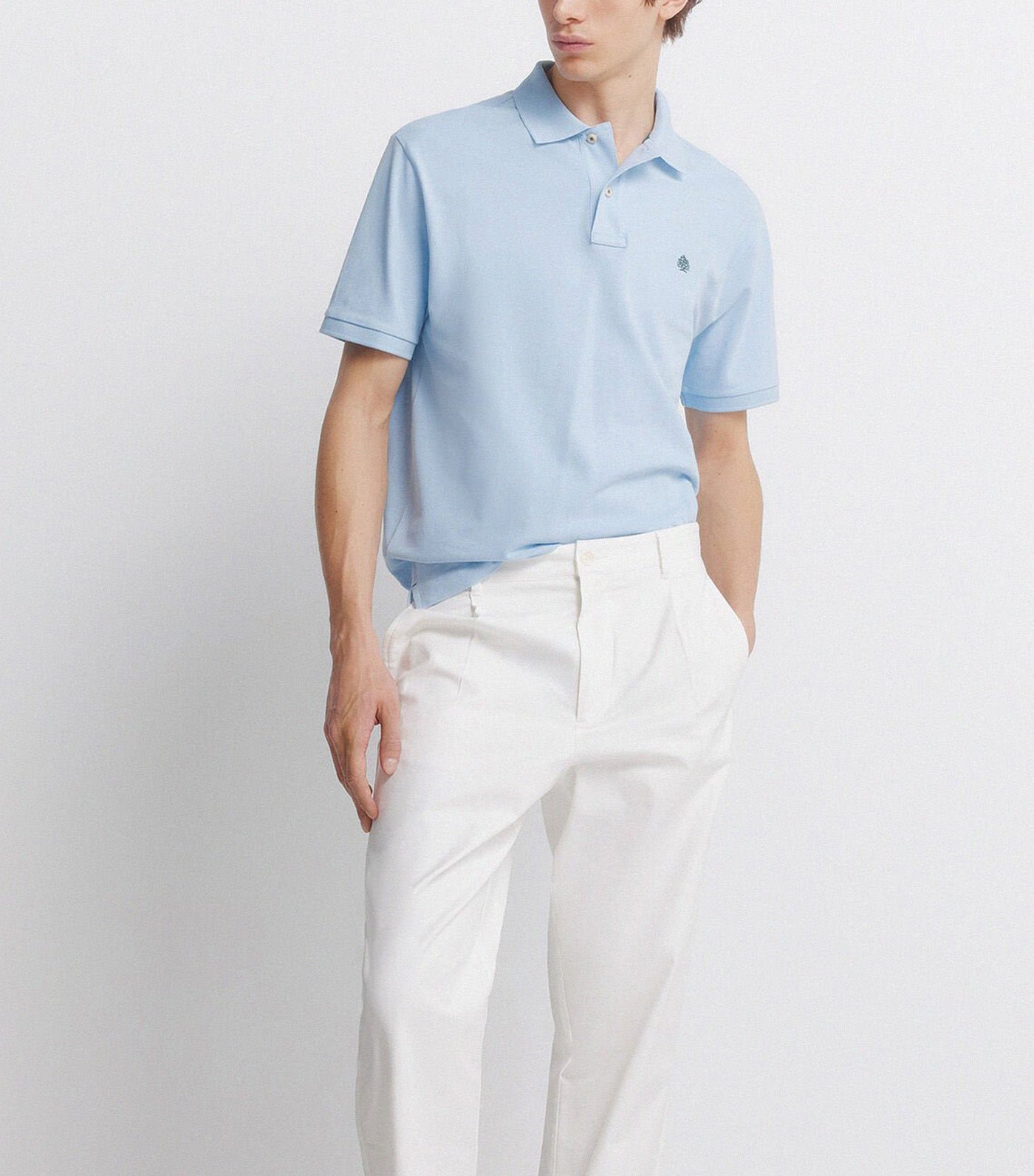 Springfield Regular Fit Basic Polo Shirt Light Blue