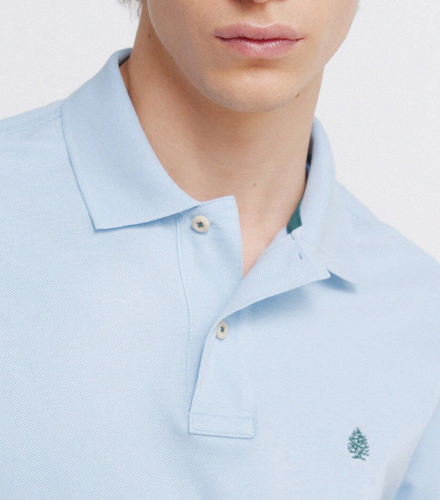 Springfield Regular Fit Basic Polo Shirt Light Blue