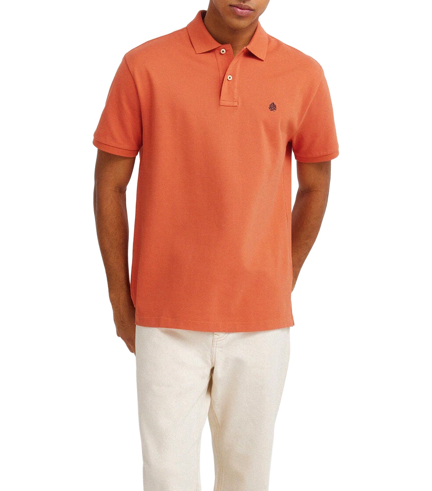 Springfield Basic Regular Fit Polo Shirt Orange