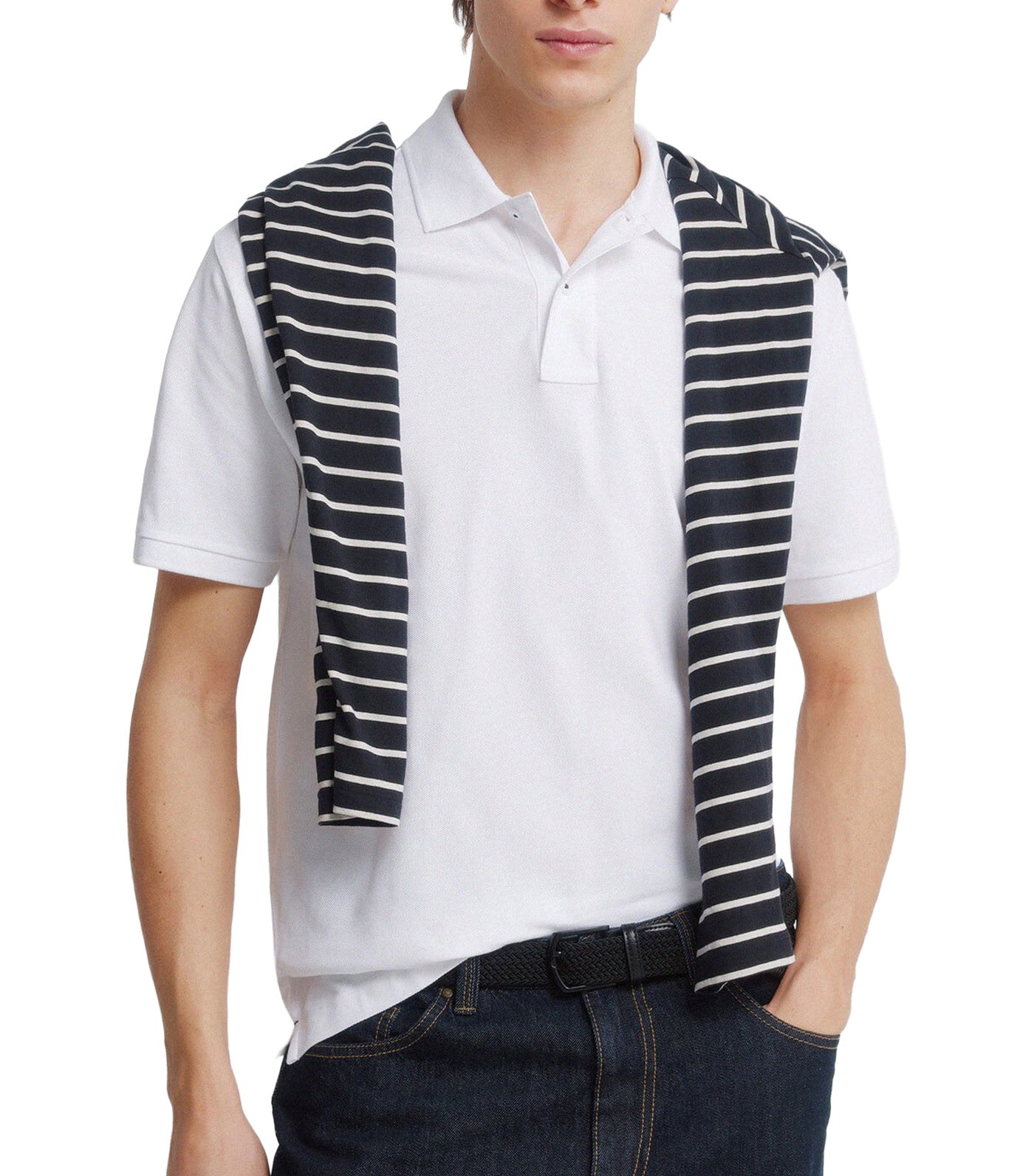 Springfield Regular Fit Basic Polo Shirt White