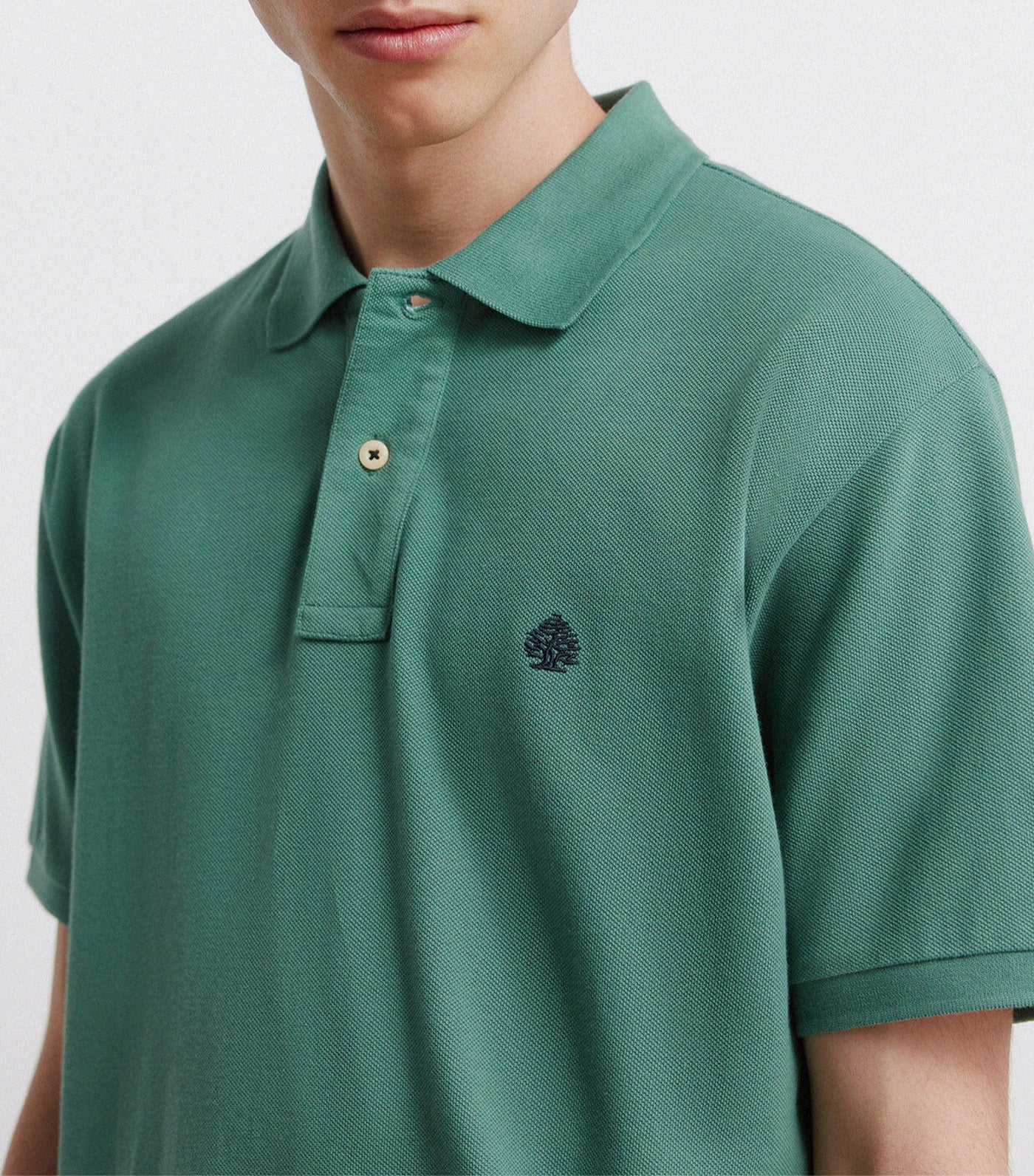 Springfield Regular Fit Basic Polo Shirt Green 