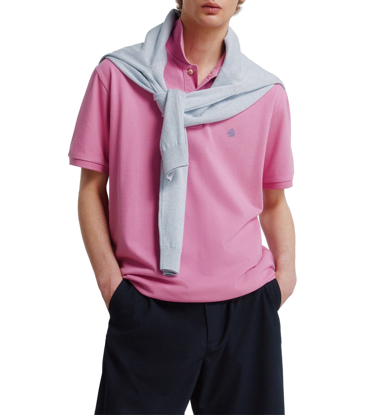 Basic Regular Fit Polo Shirt Pink