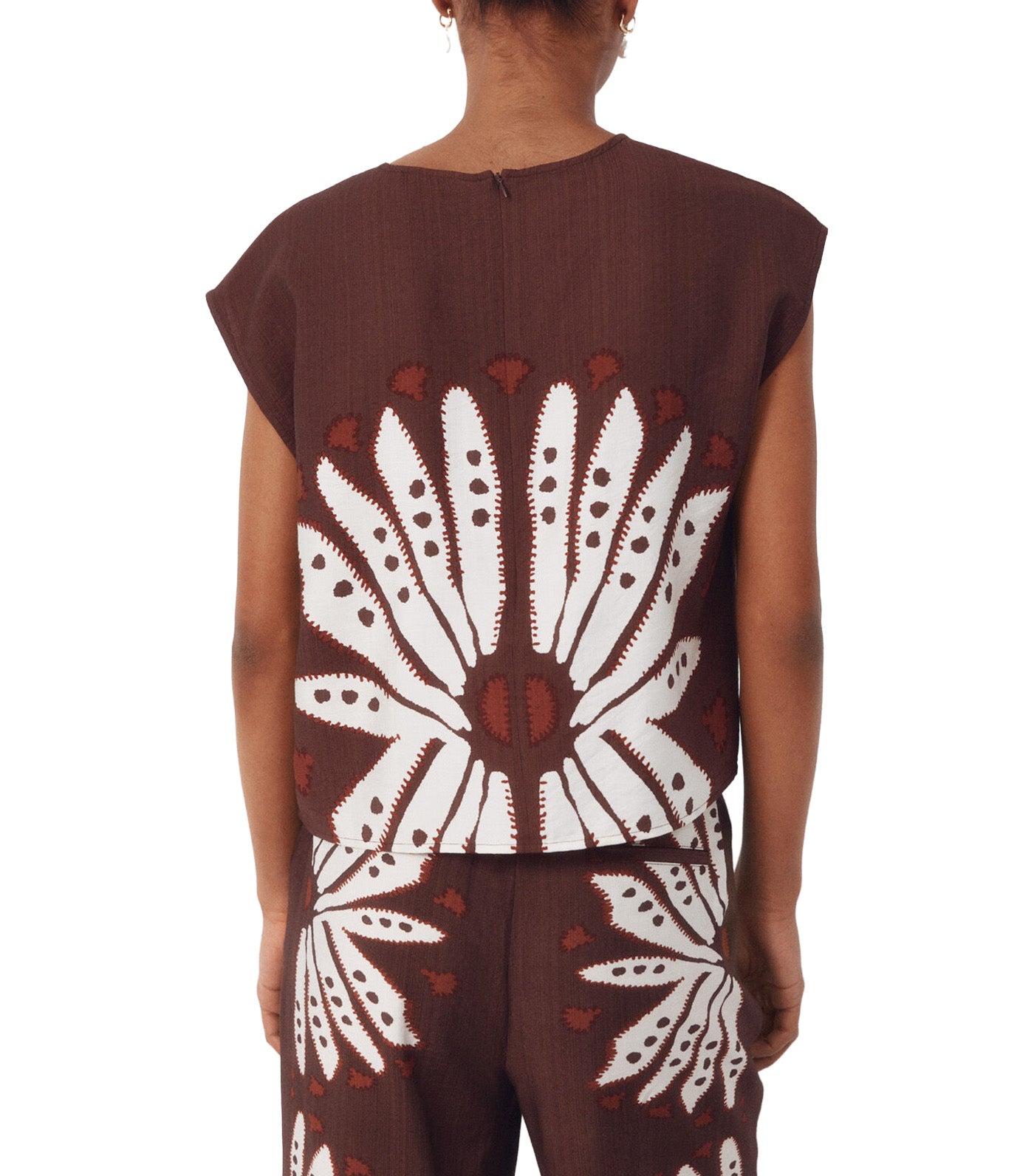 Printed Top Orange