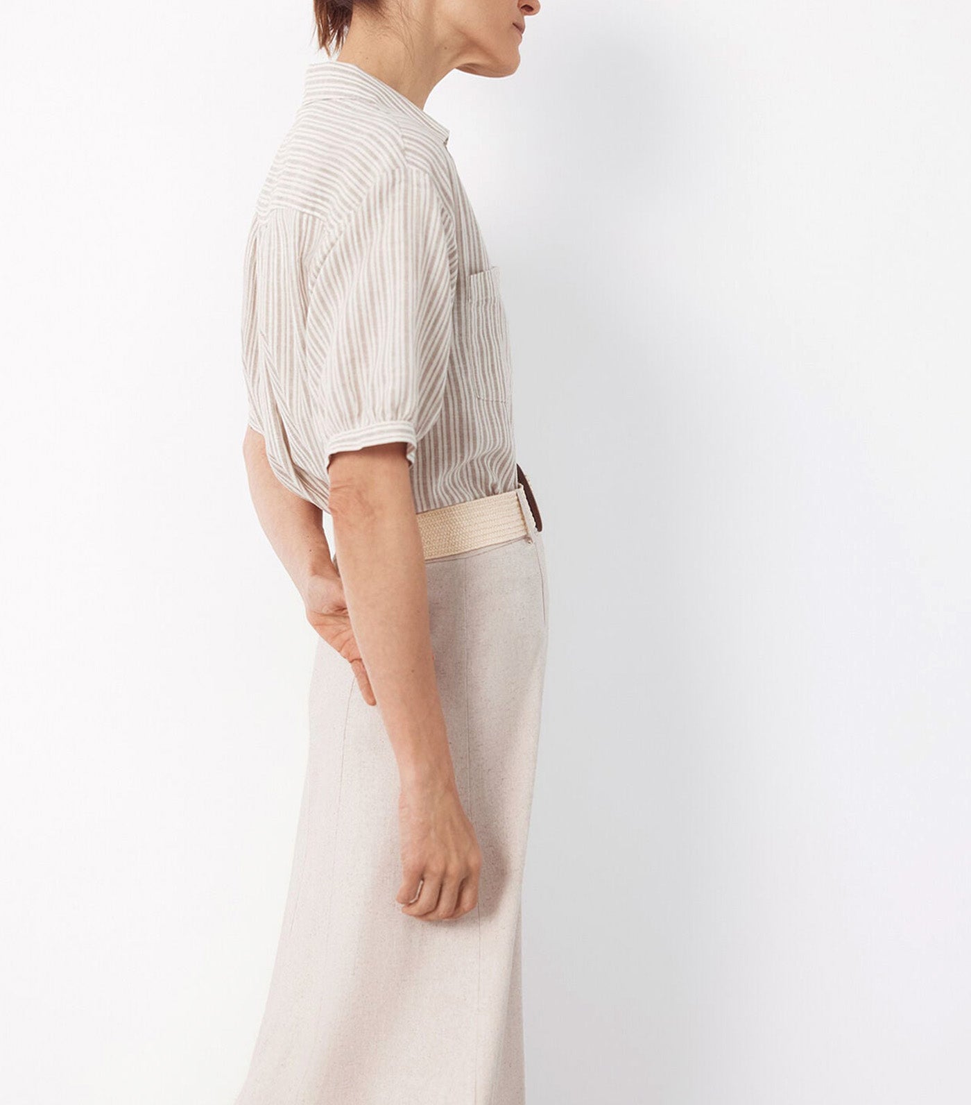 Rustic Short Sleeve Shirt Brown Print
