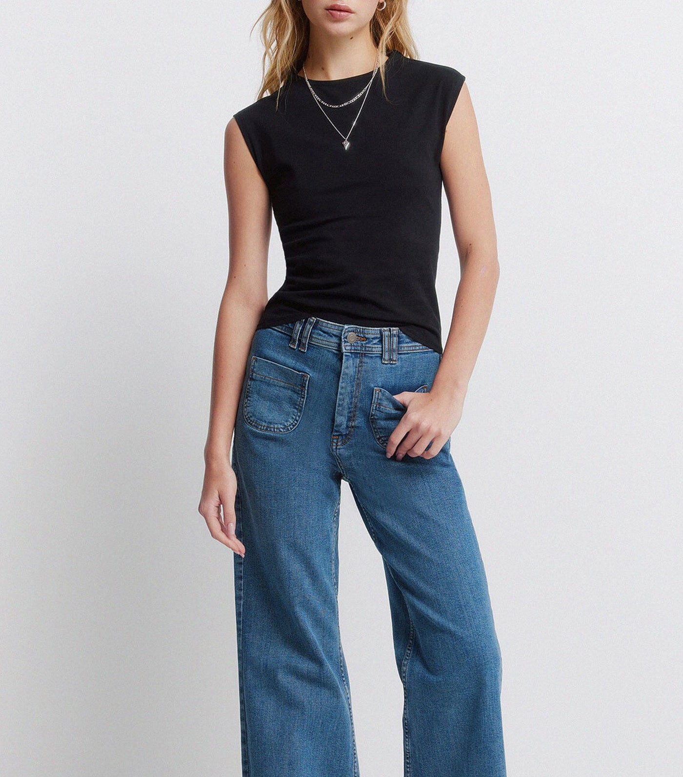 Cotton Basic Sleeveless Top